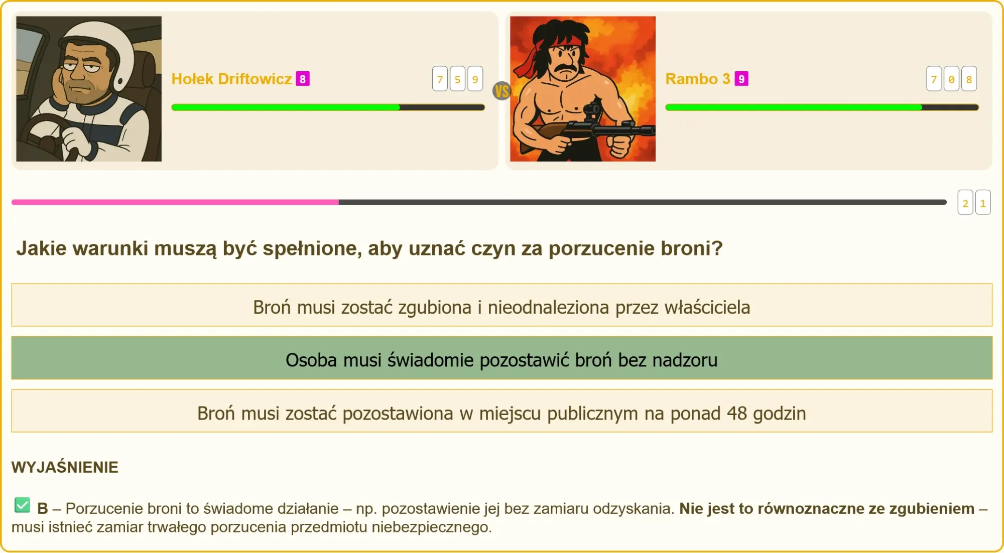 Test na pozwolenie na broń - pytania i odpowiedzi