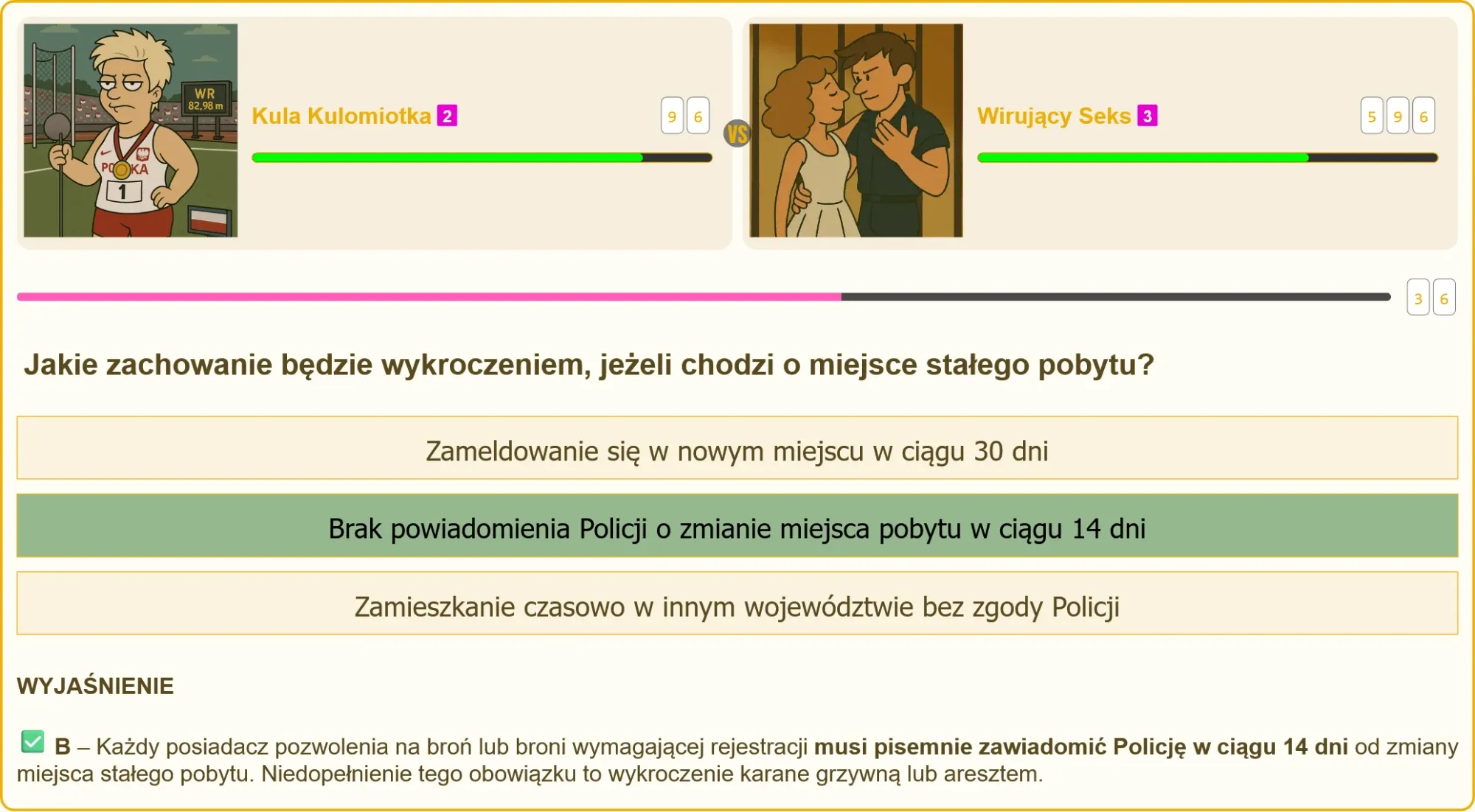 Pozwolenie na broń - zmiana miejsca pobytu