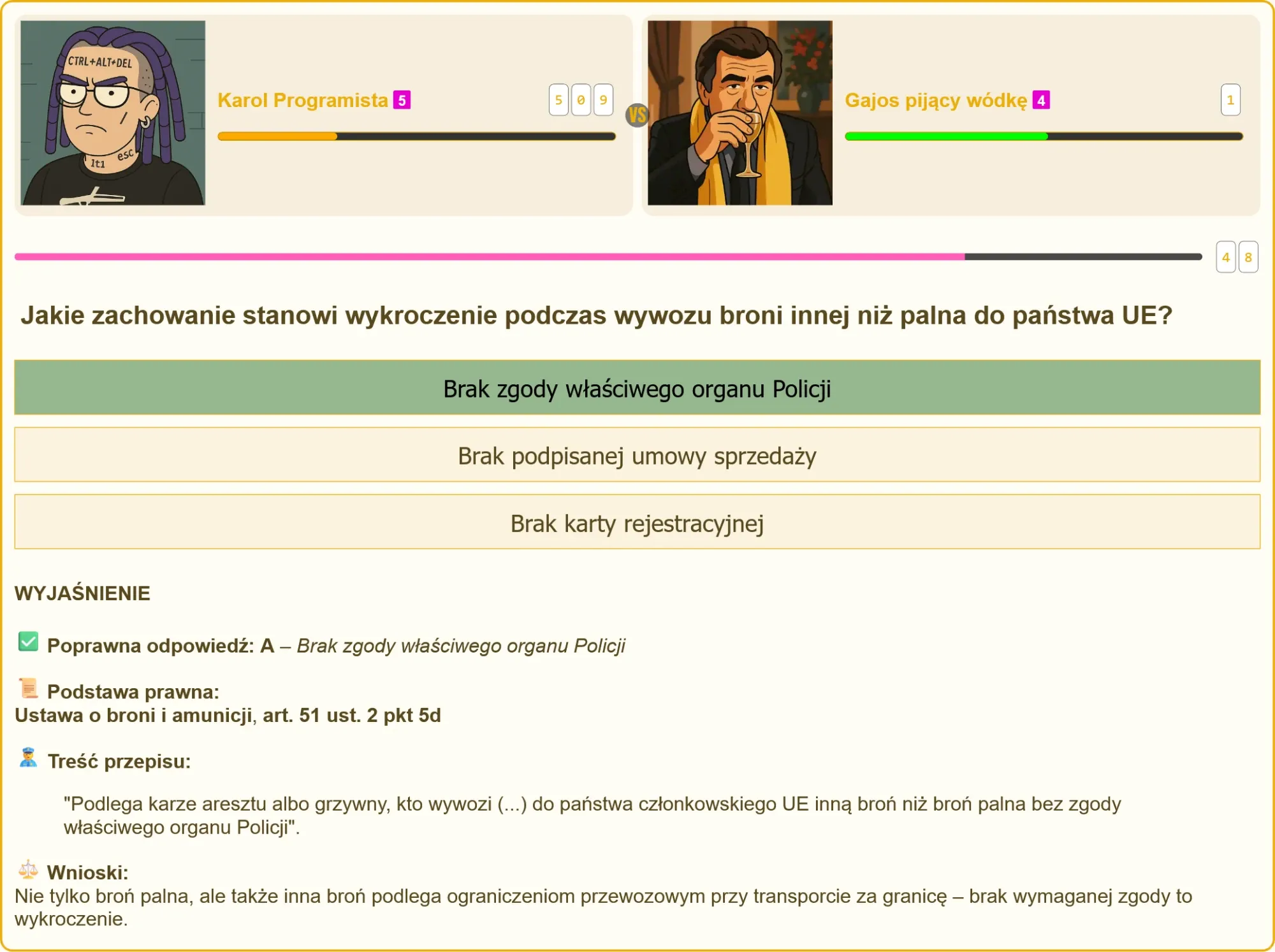 Wyjaśnienie wykroczenia przy wywozie broni do UE