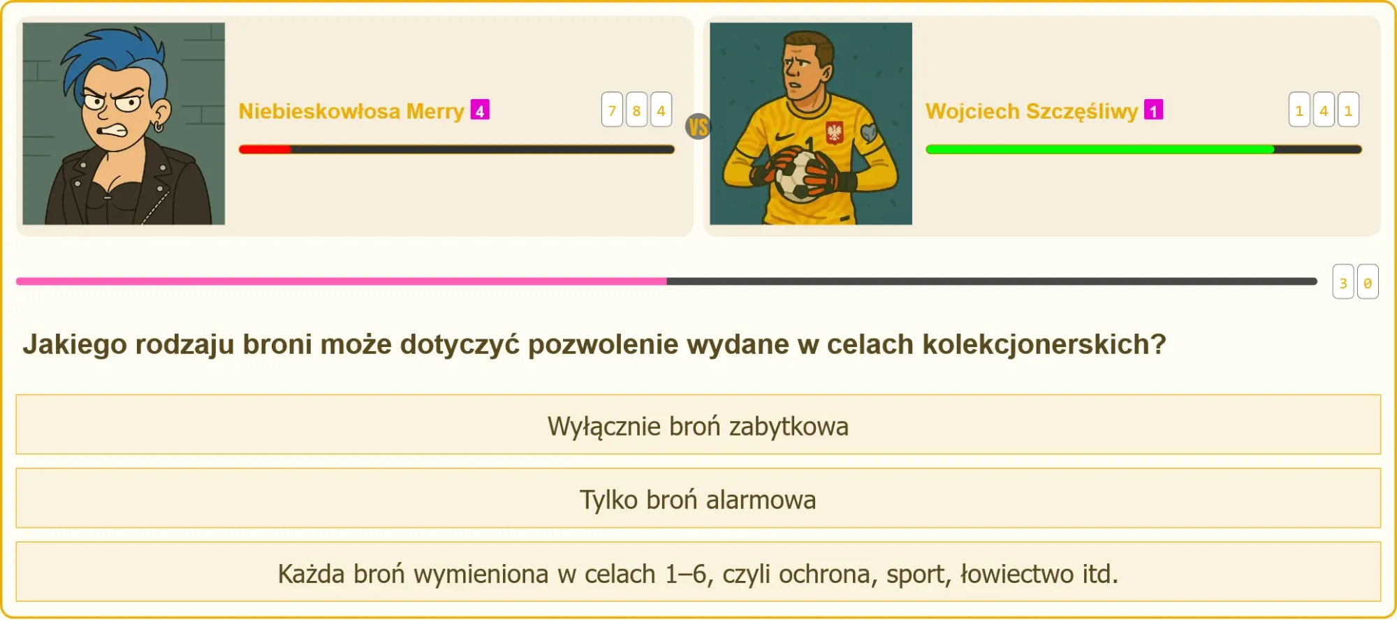 Pojedynek na patent strzelecki - Niebieskowłosa Merry vs Wojciech Szczęśliwy