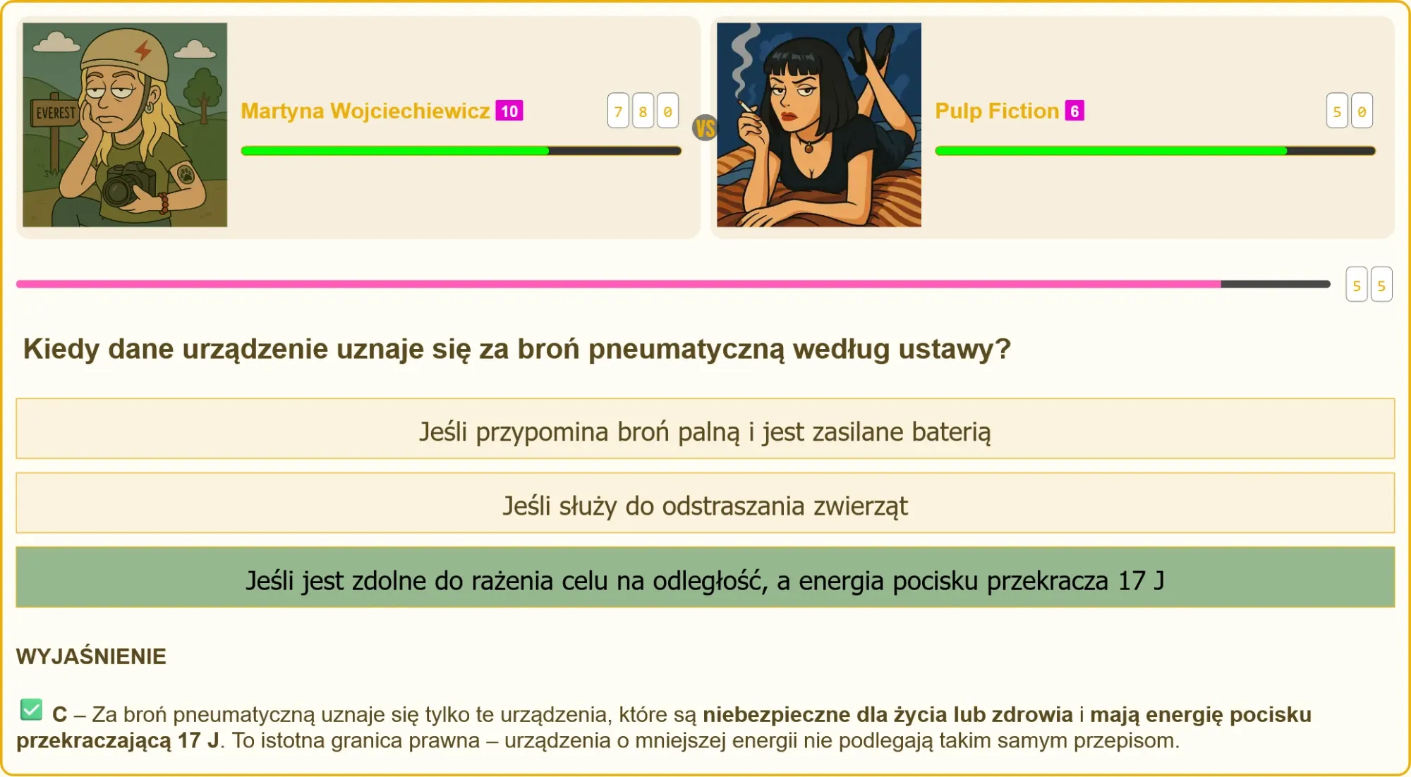Przykładowe pytanie testowe na patent strzelecki