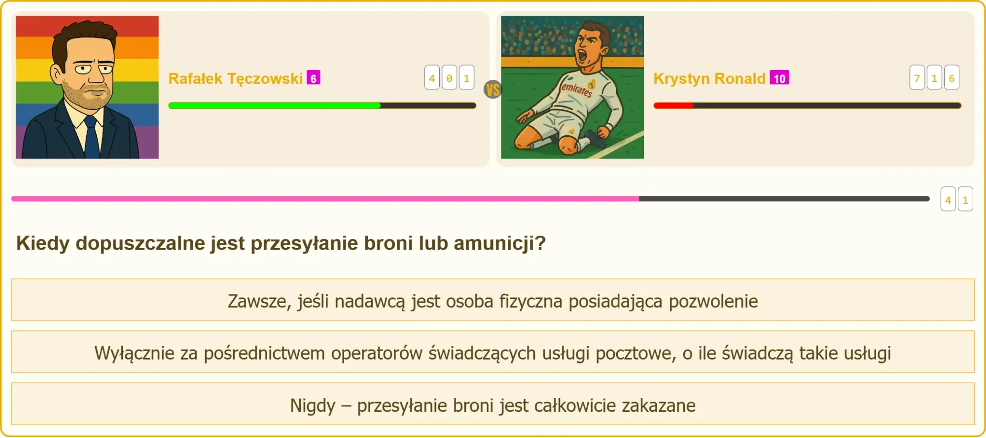 Egzamin na patent strzelecki - pytanie o przesyłanie broni