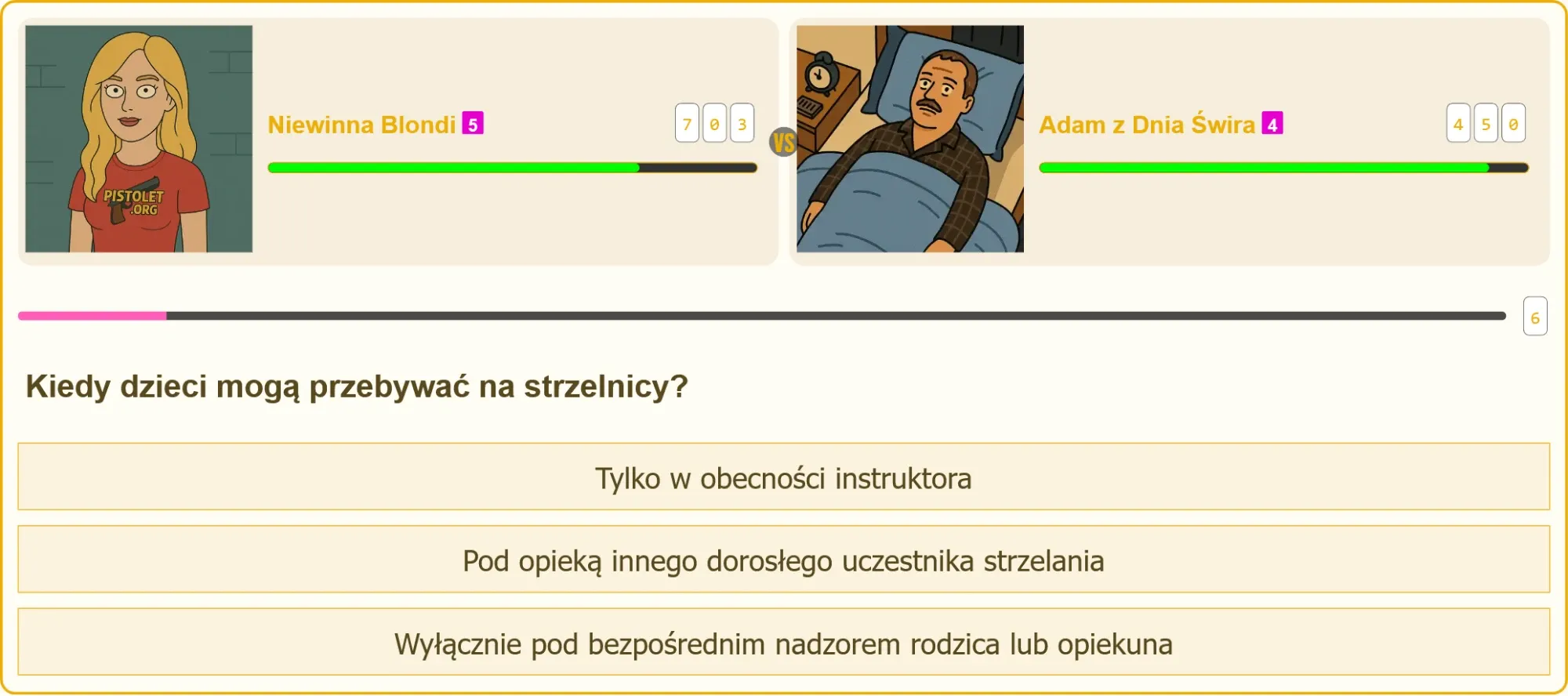 Dzieci na strzelnicy pod opieką rodzica