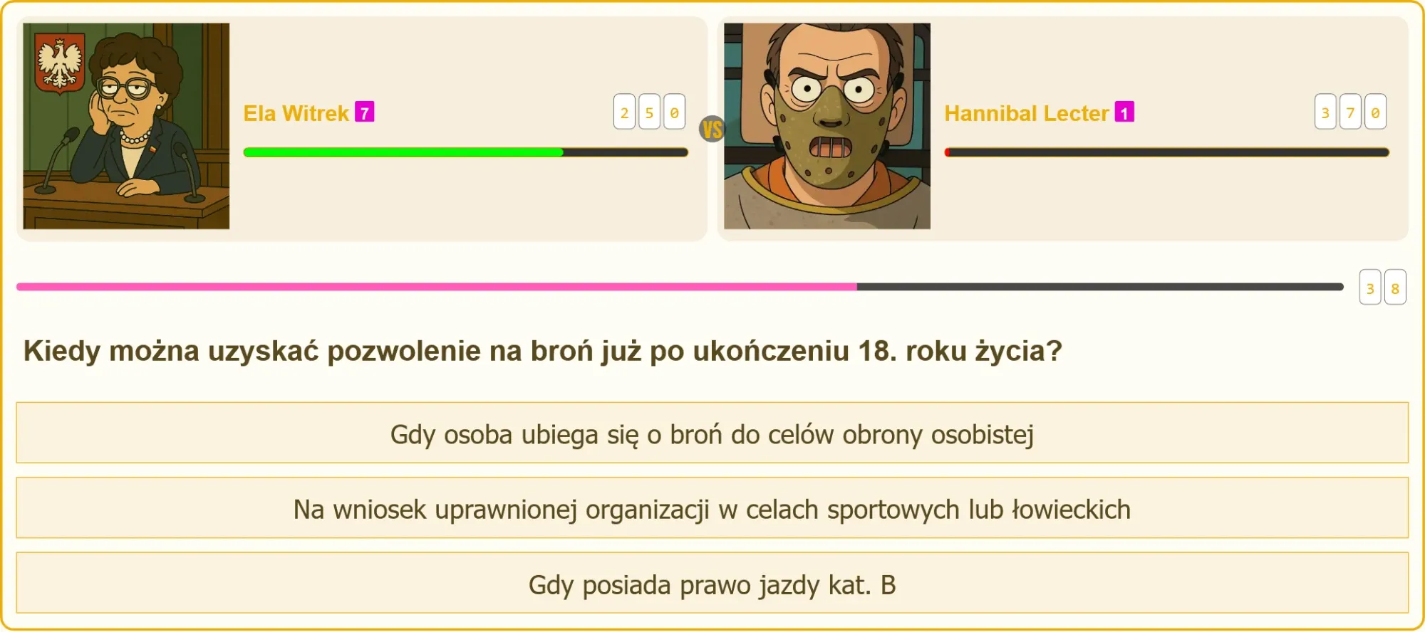 Młody strzelec z bronią na strzelnicy