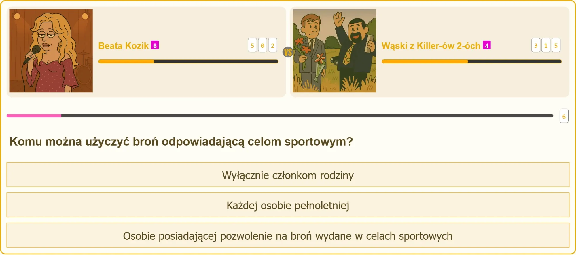 Pojedynek wiedzy na teście patentu strzeleckiego