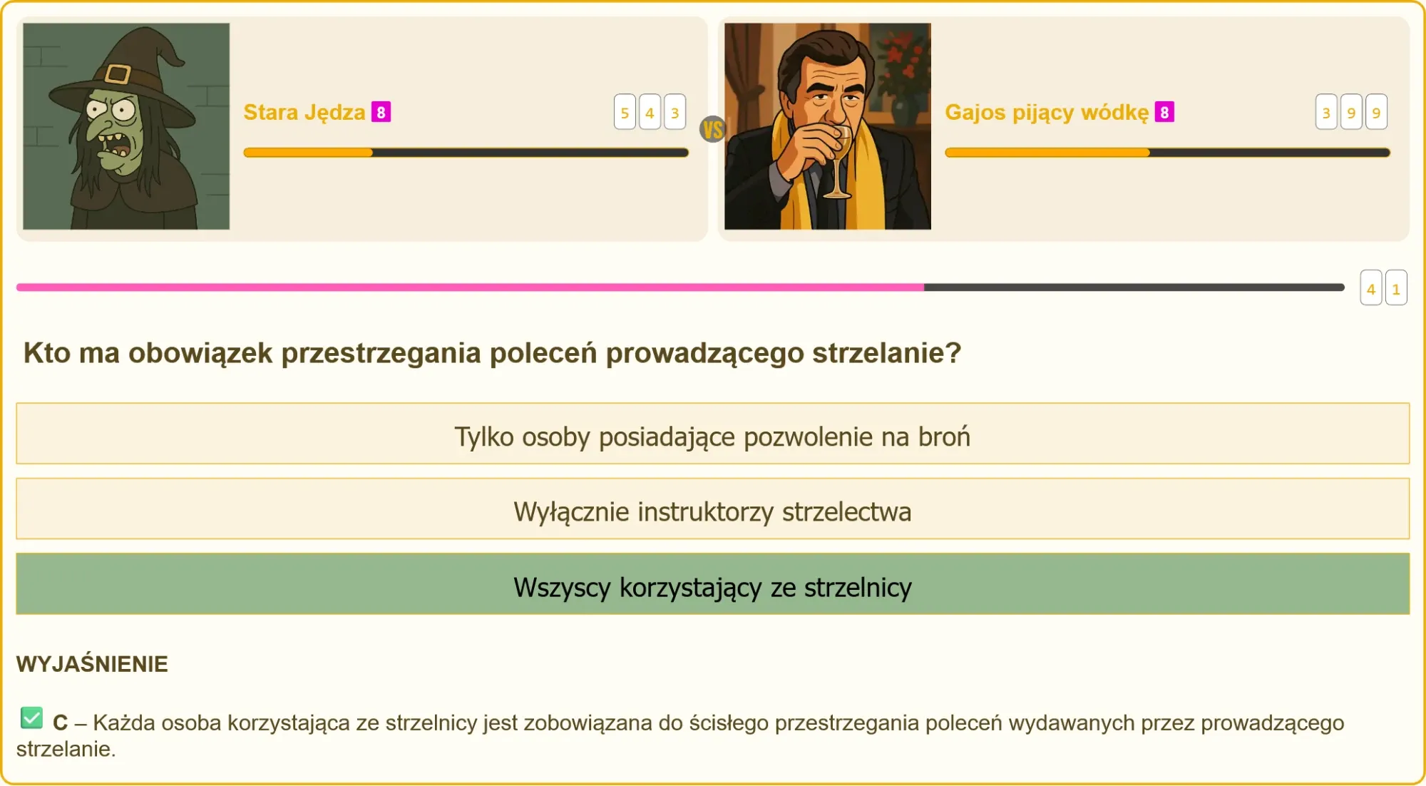 Osoby przestrzegające zasad bezpieczeństwa podczas strzelania