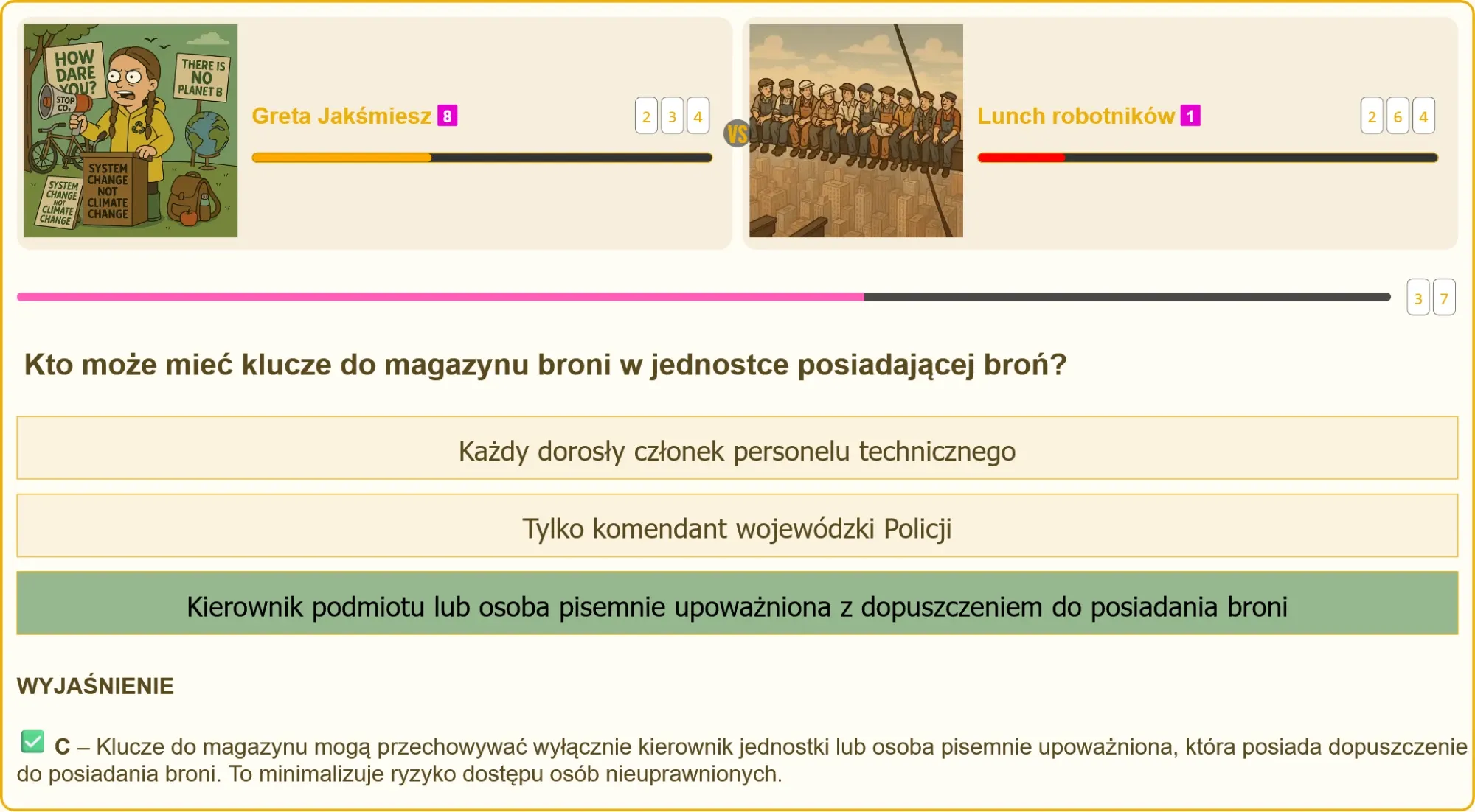 Dwie osoby rozwiązujące test na patent strzelecki na tablecie