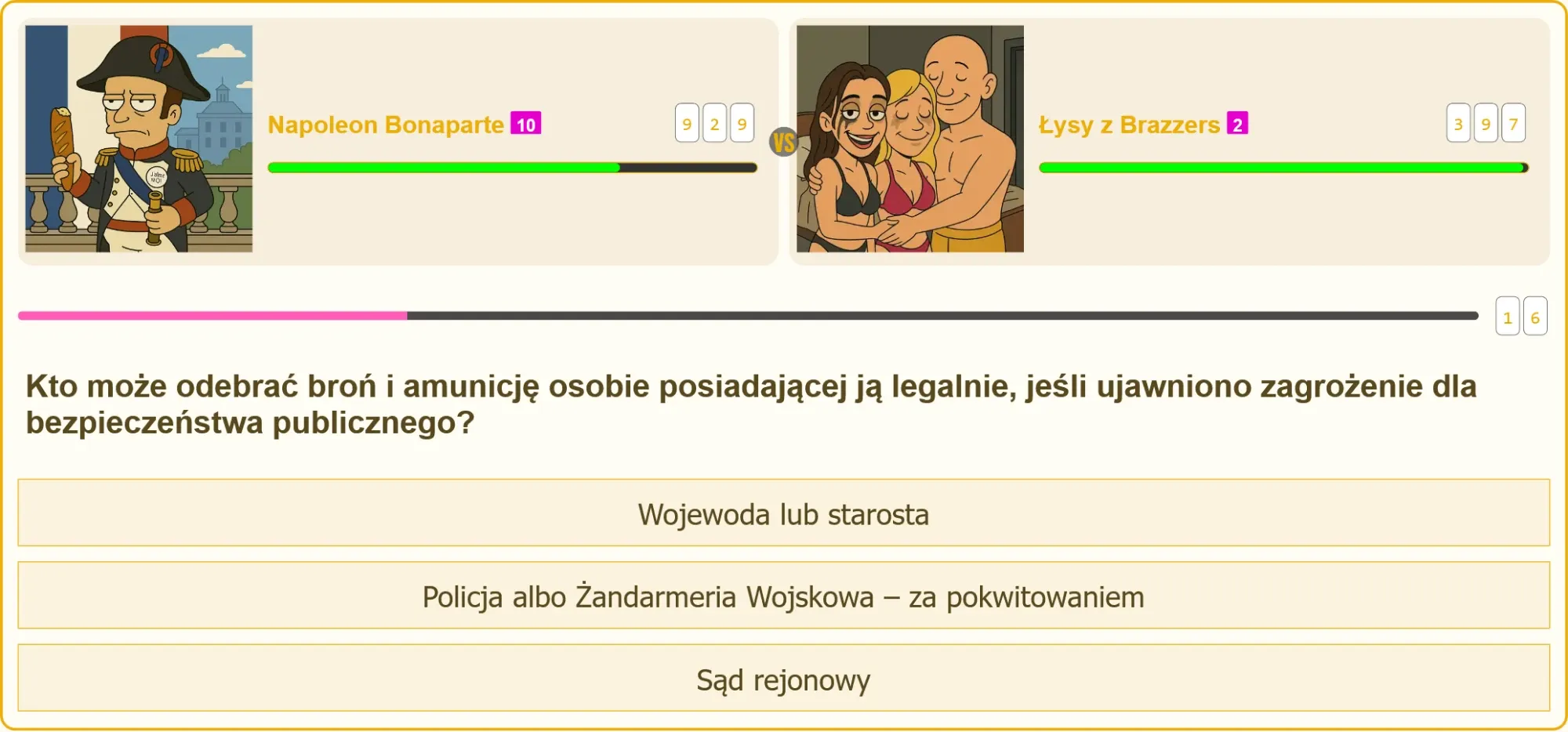 Policja odbierająca broń za pokwitowaniem – ilustracja sytuacji