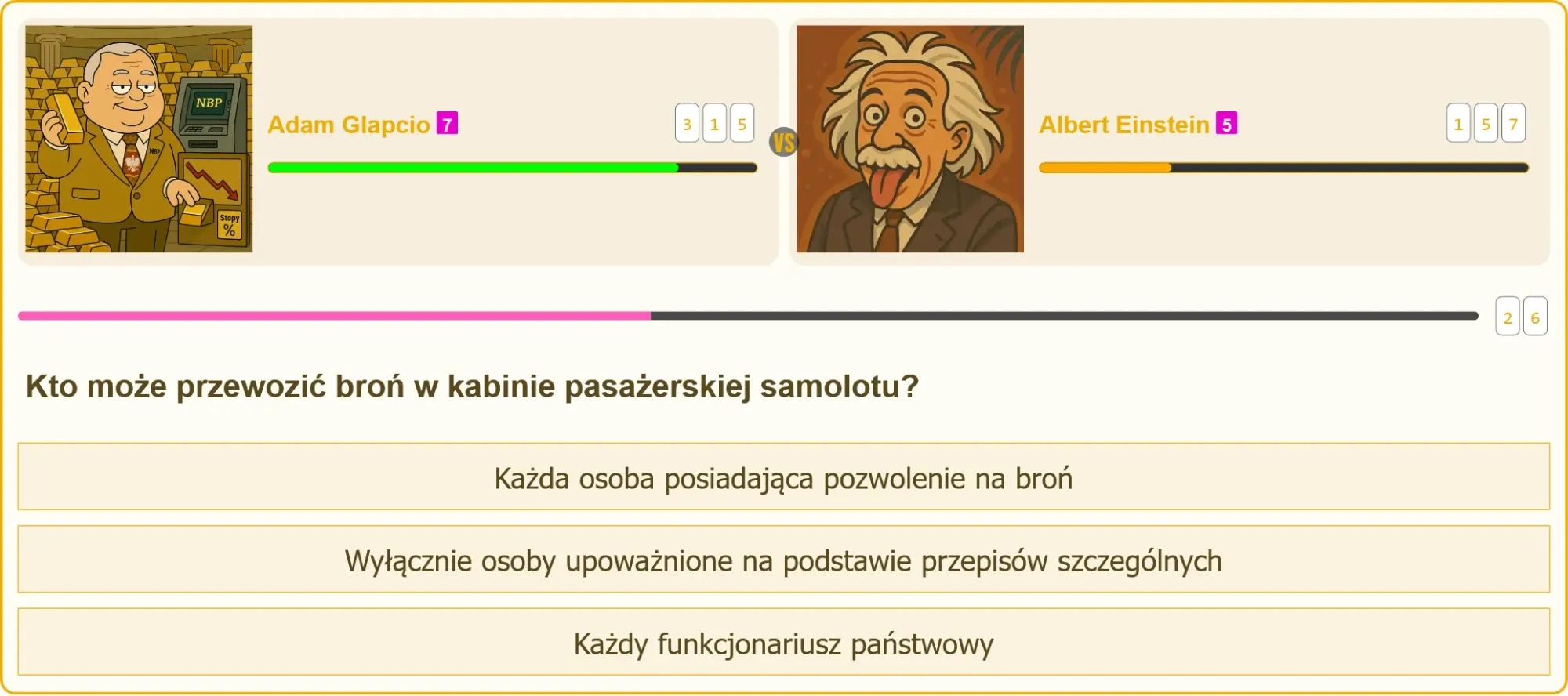 Pytanie testowe na patent strzelecki - przewóz broni w samolocie