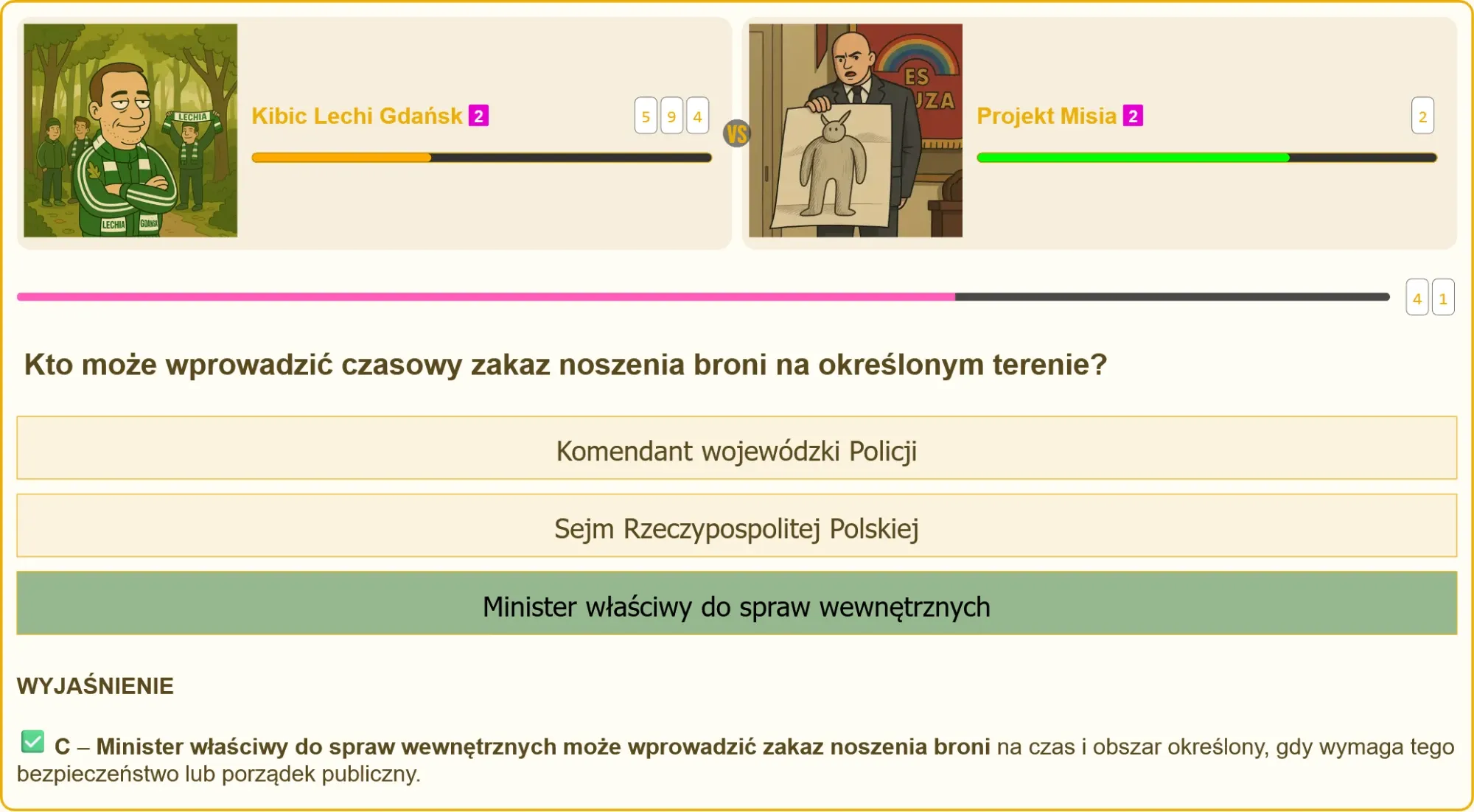 Test na pozwolenie na broń - kto wprowadza zakaz noszenia broni?