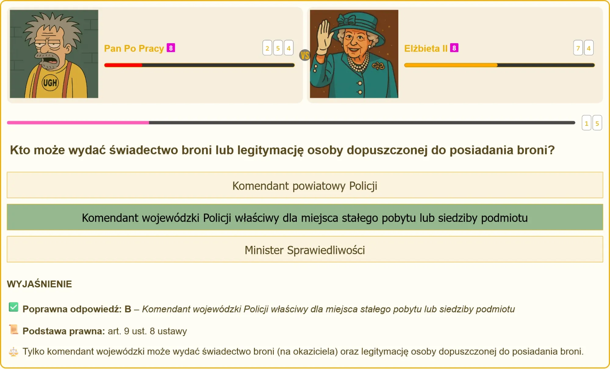 Komendant wojewódzki Policji wydający dokumenty związane z bronią