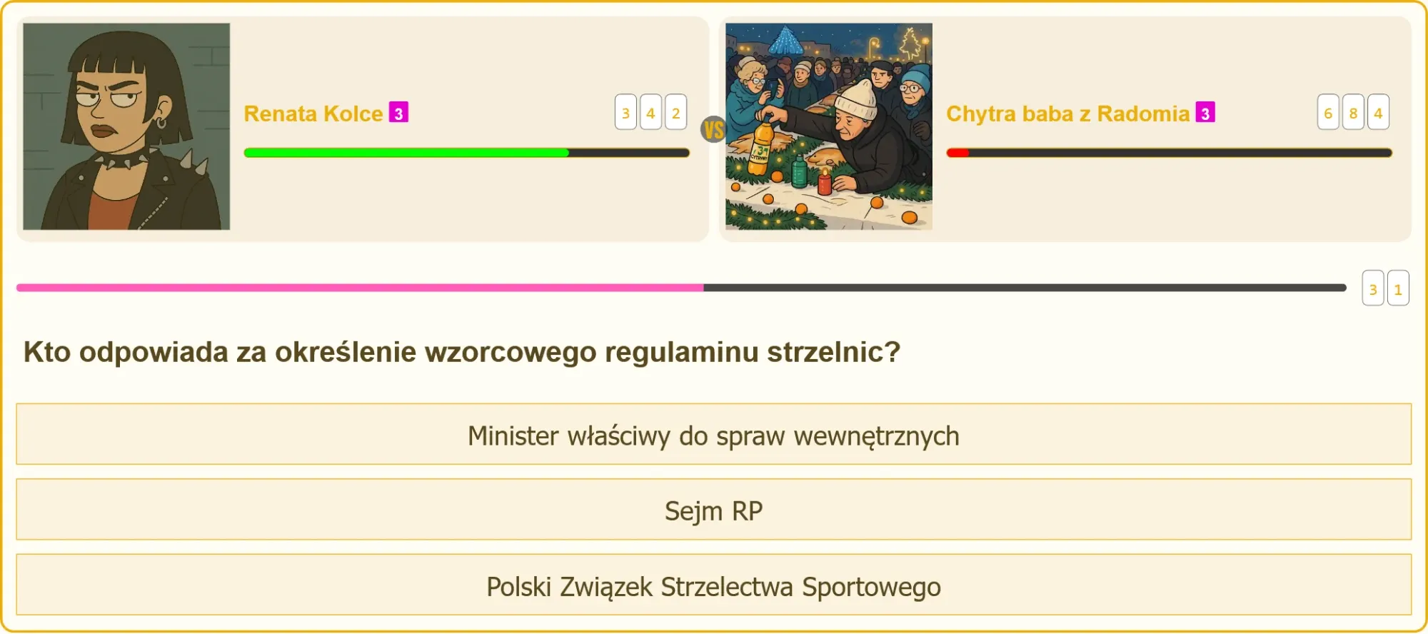 Pojedynek na testach patentu strzeleckiego - Renata vs Chytra baba z Radomia