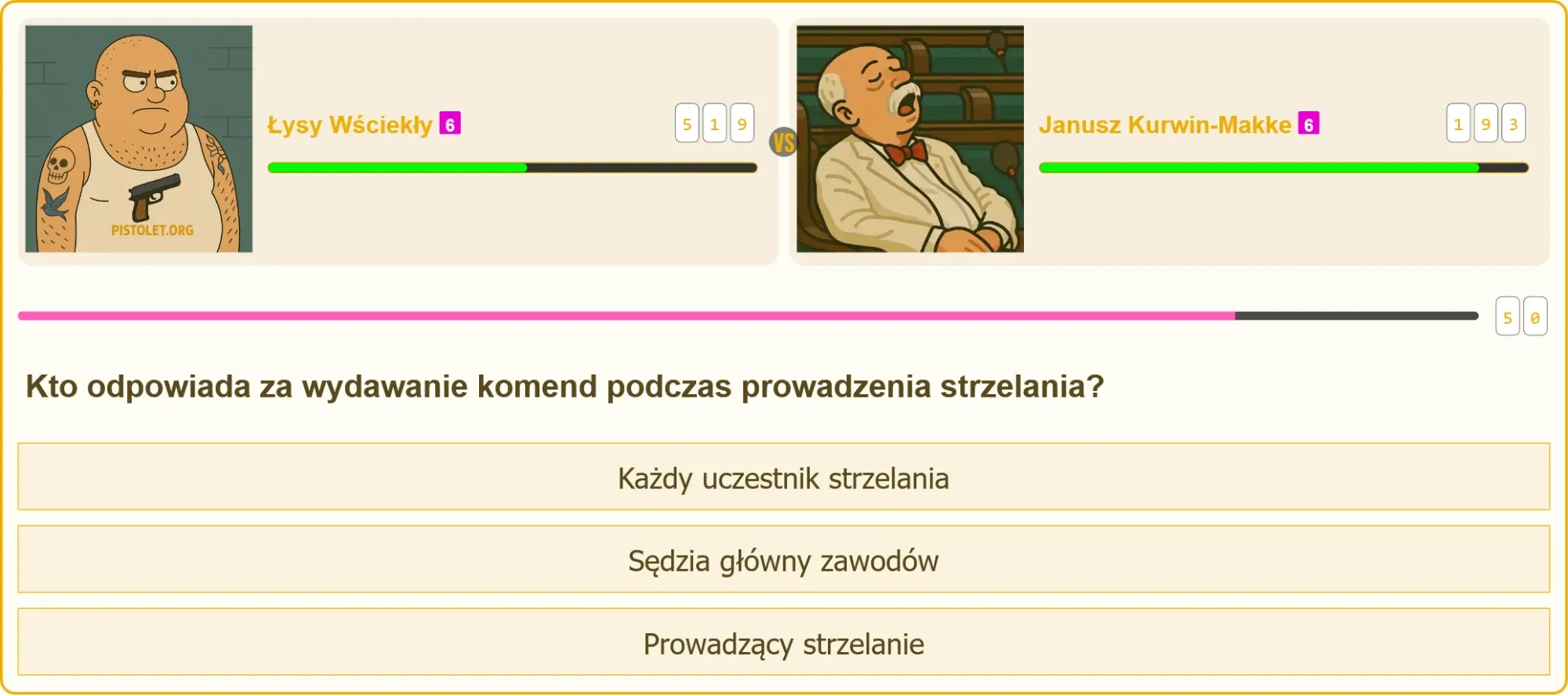 Pojedynek na testach patentu strzeleckiego