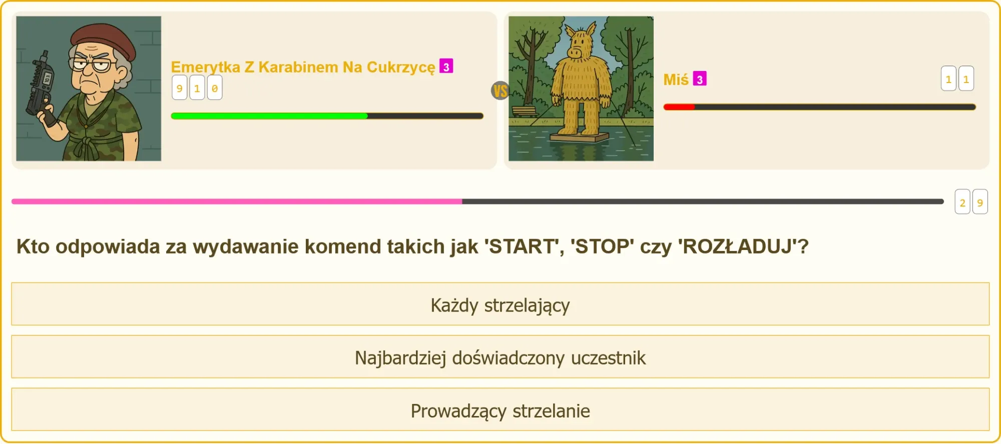 Prowadzący strzelanie wydający komendy na strzelnicy