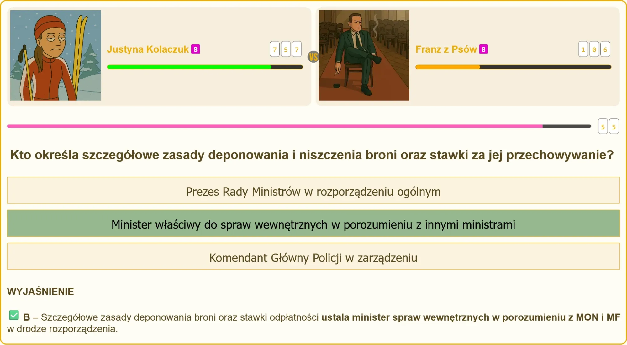 Schemat deponowania broni według polskiego prawa