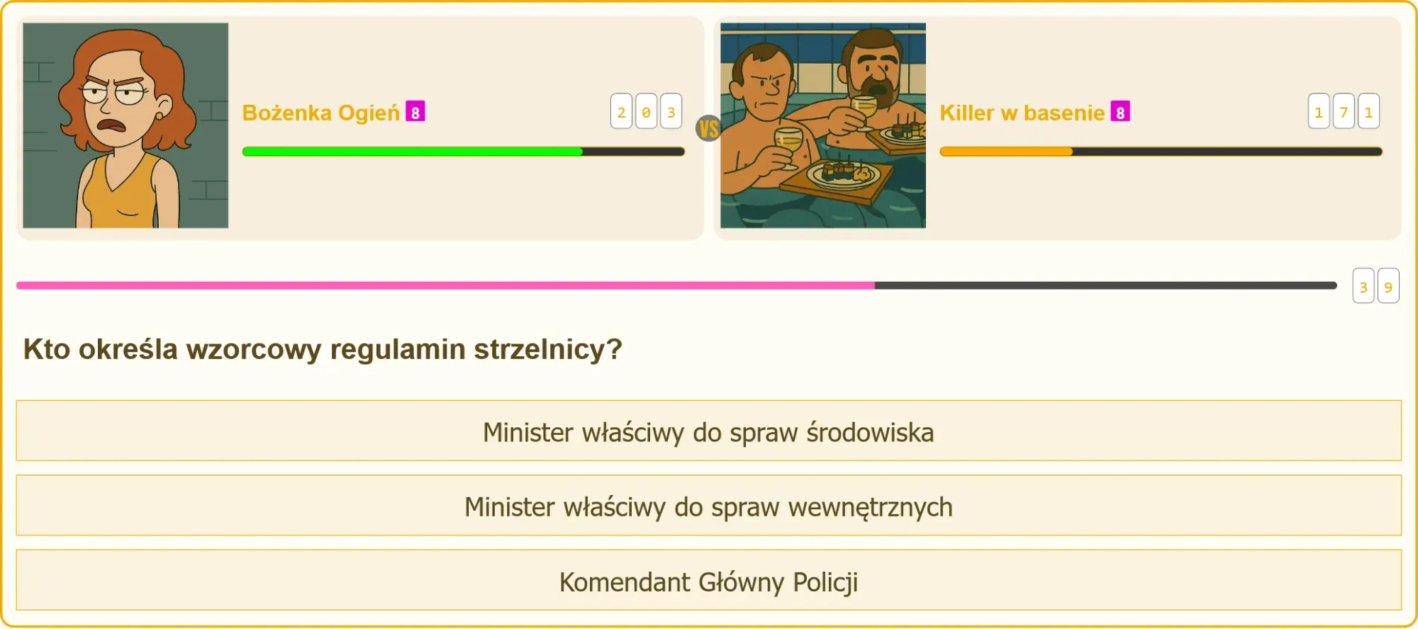 Pojedynek na strzelnicy – pytanie o regulamin