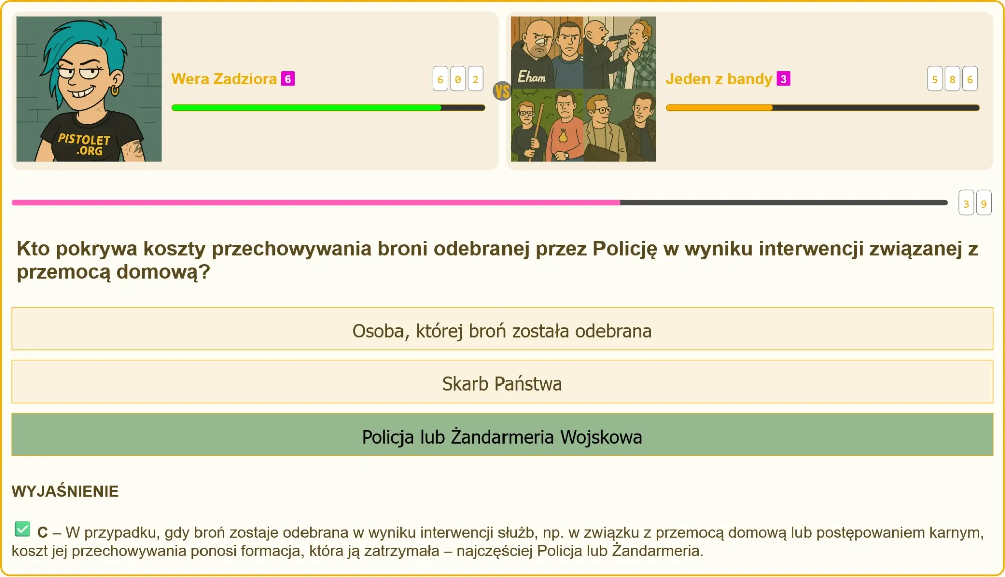 Policja przechowująca broń odebraną w wyniku interwencji