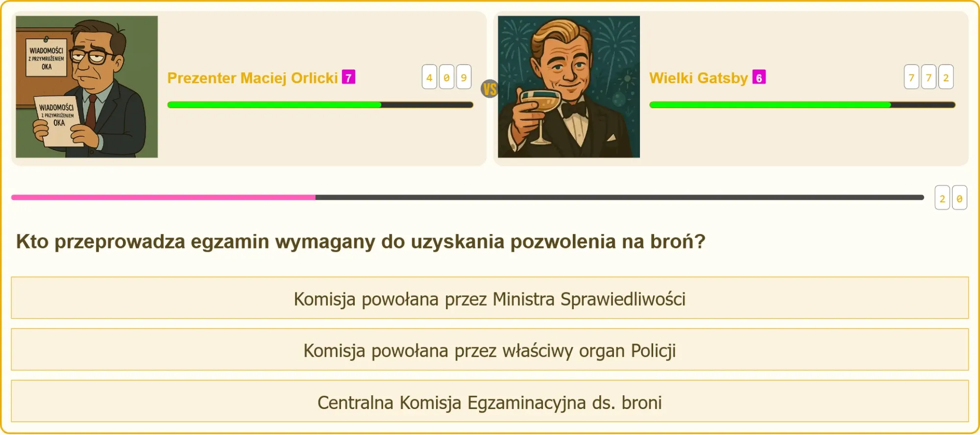 Komisja egzaminacyjna podczas testu na pozwolenie na broń