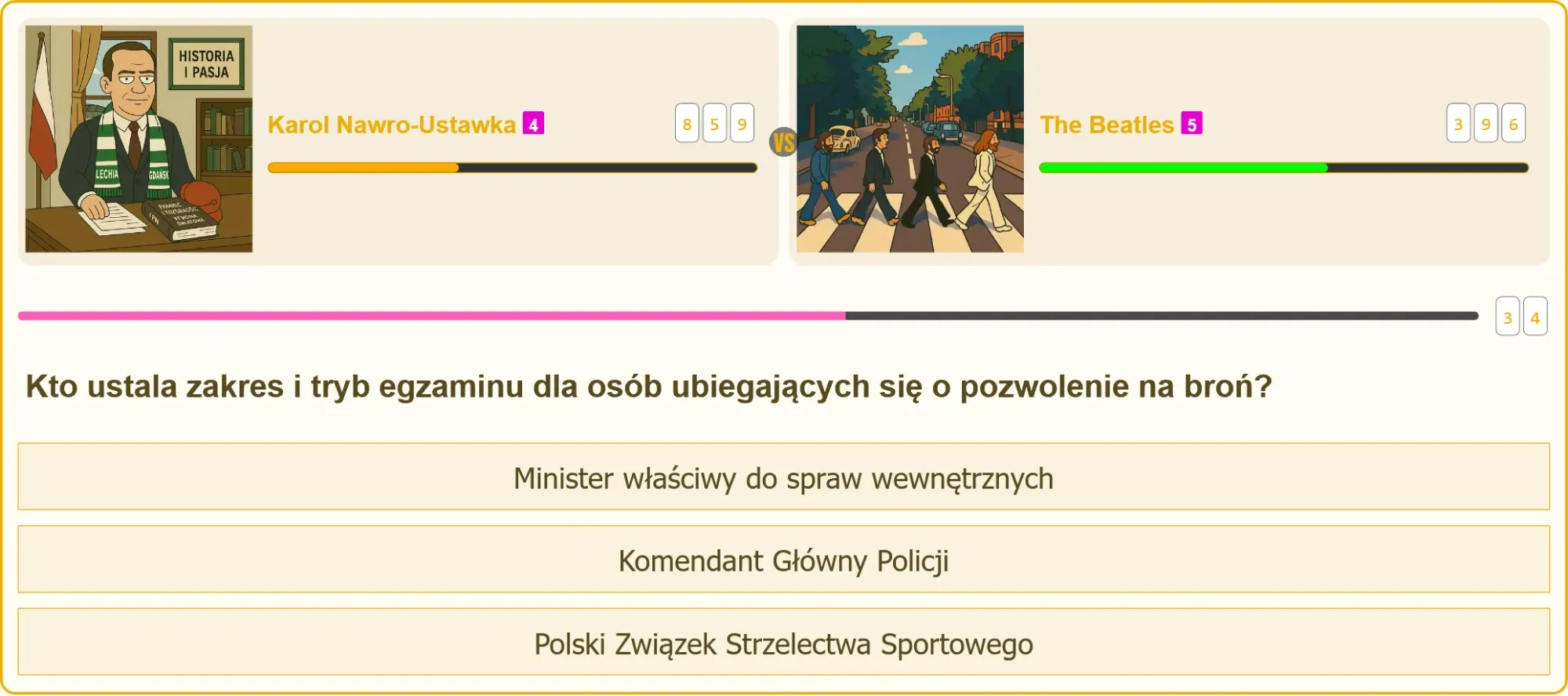 Egzamin na pozwolenie na broń - pytania testowe