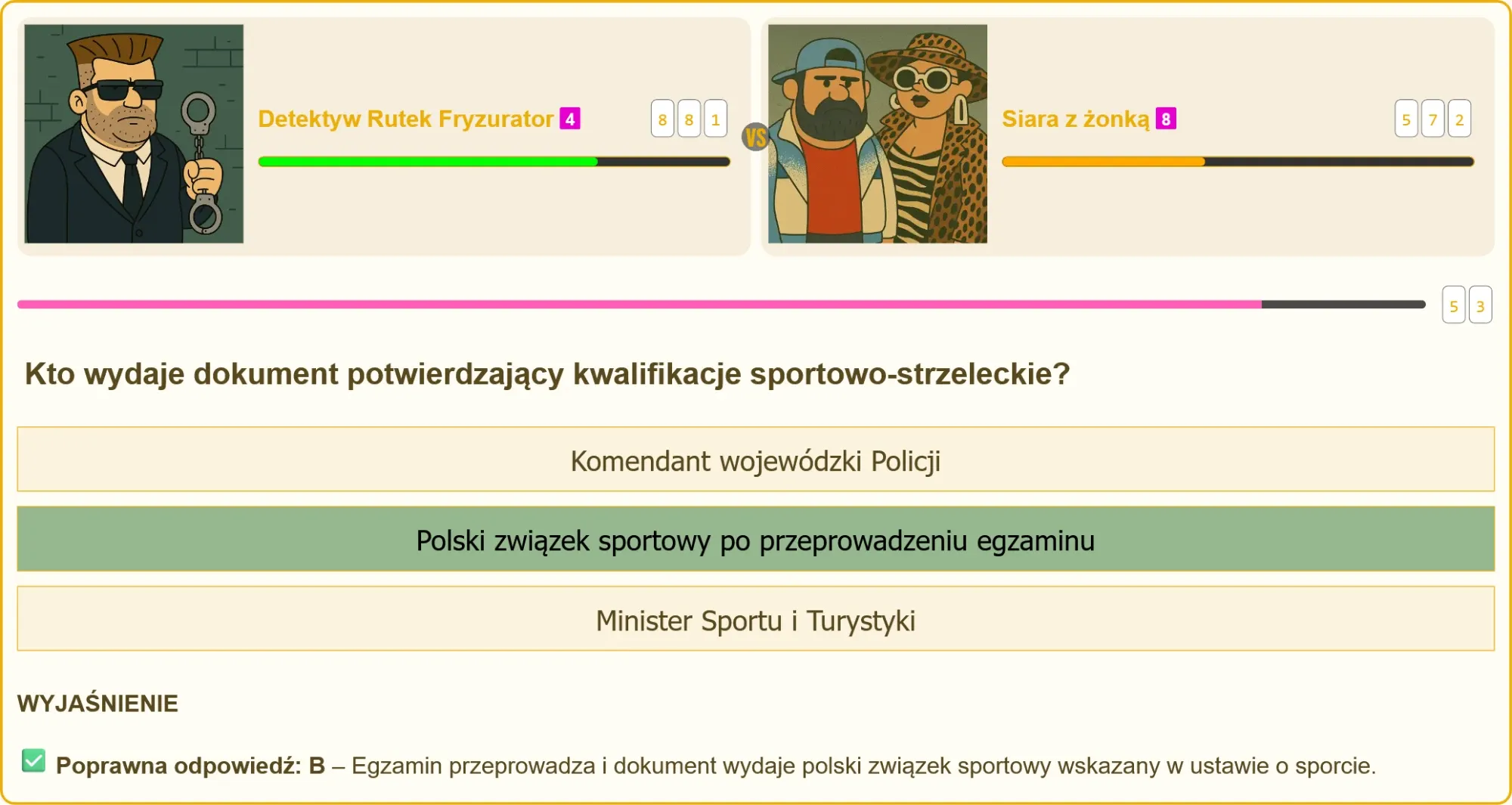 Pojedynek na pytania - Detektyw Rutek Fryzurator vs Siara z żonką