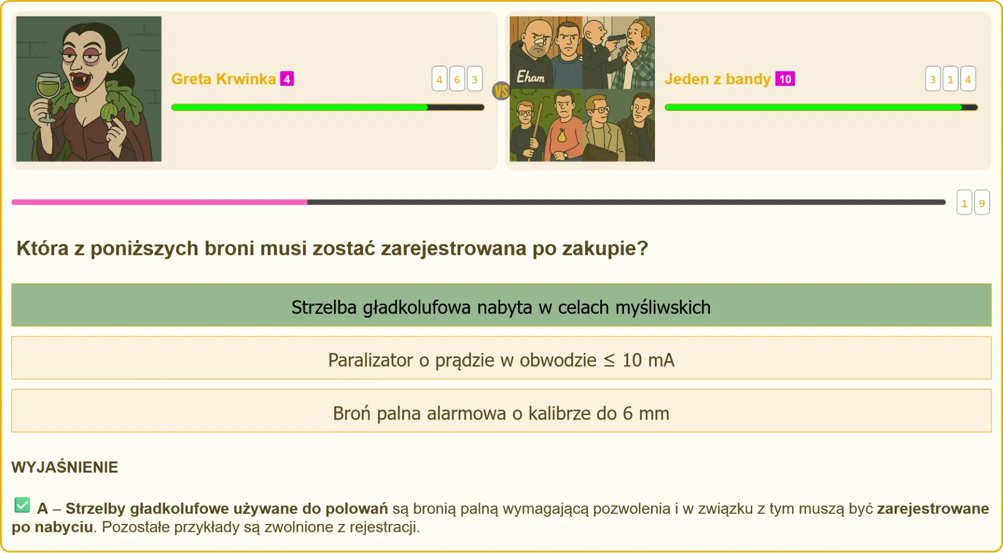 Broń wymagająca rejestracji
