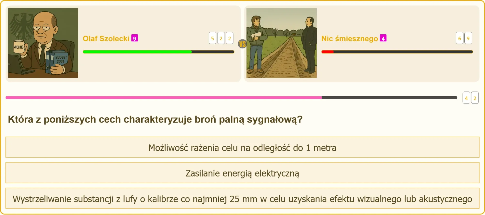 Broń palna sygnałowa – ilustracja do pytania testowego