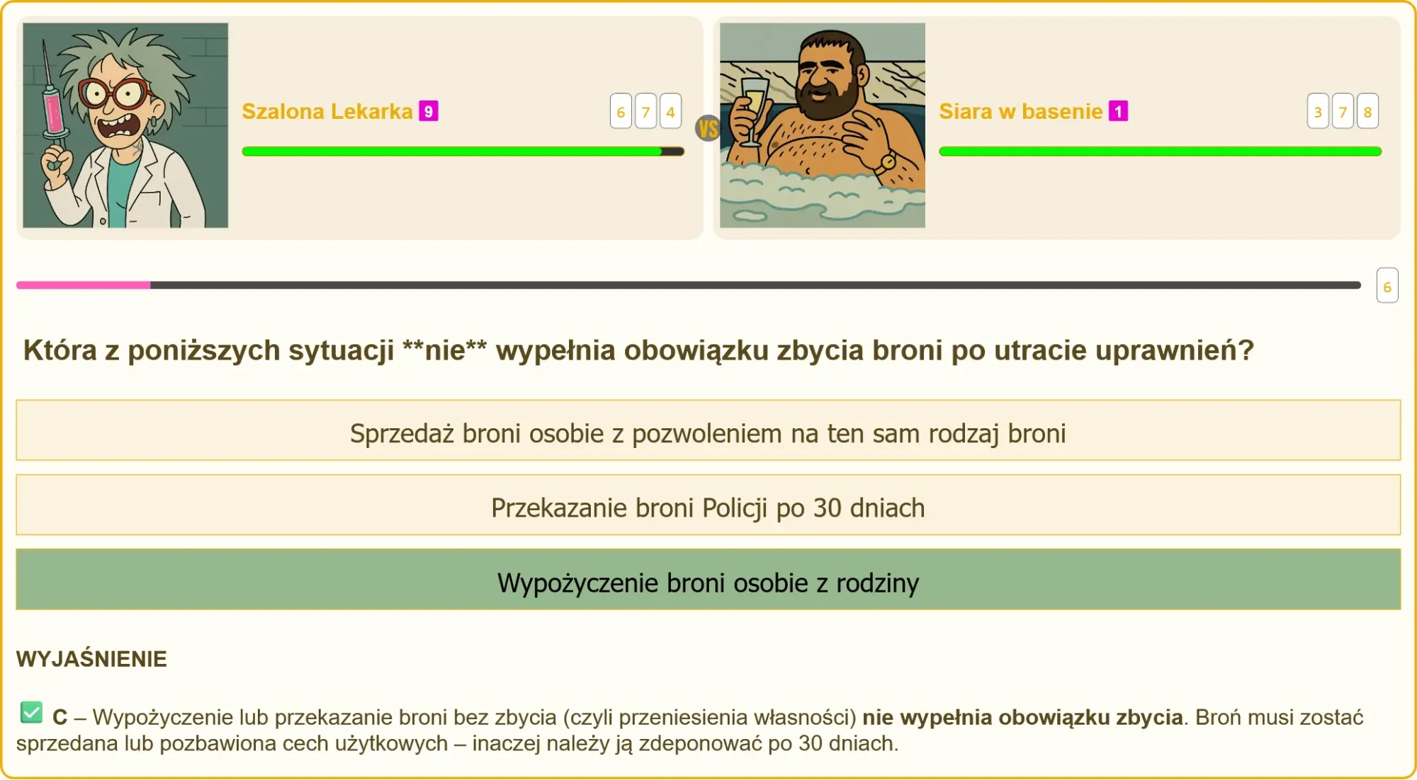Schemat obowiązku zbycia broni po utracie uprawnień