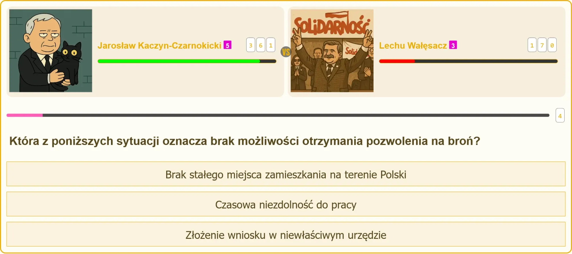 Mężczyzna wpatrzony w dokument z odmową pozwolenia na broń