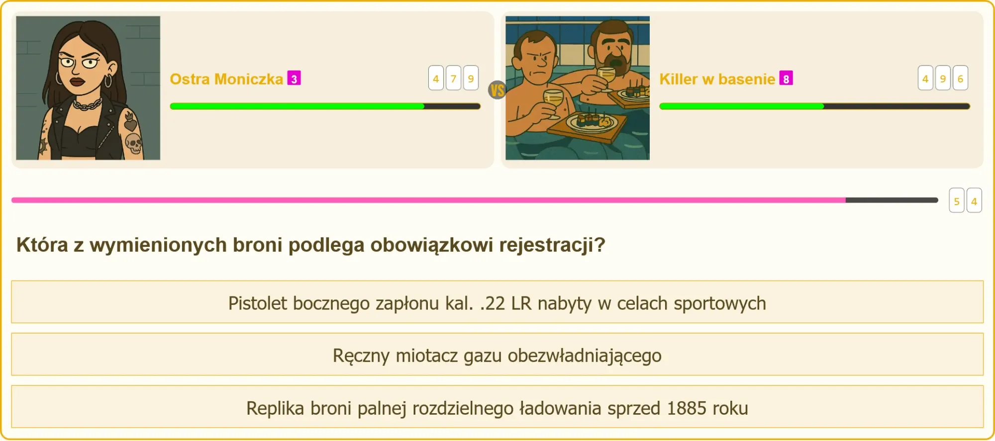Pistolet bocznego zapłonu kaliber .22 LR wymagający rejestracji