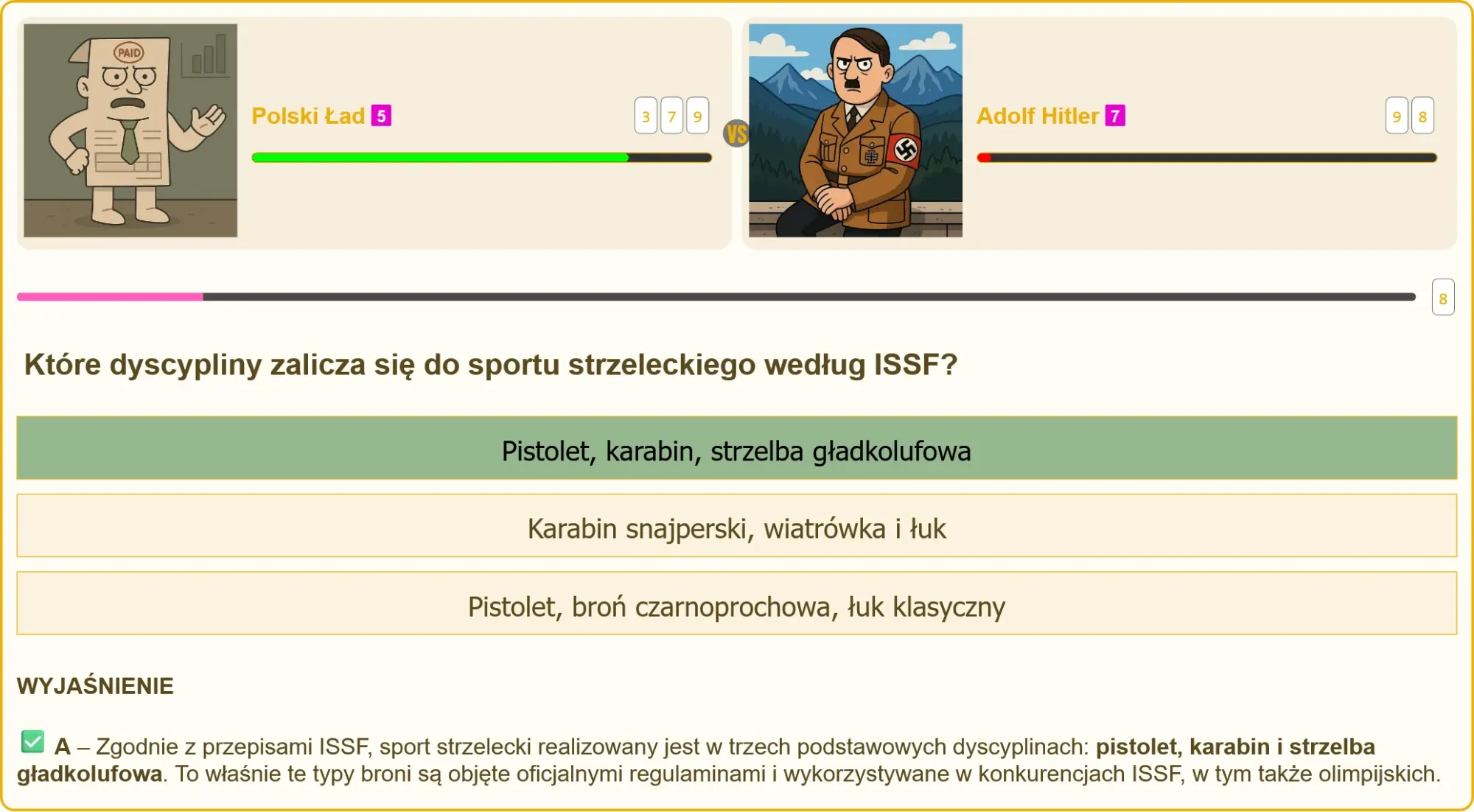 Dyscypliny strzeleckie ISSF: pistolet, karabin, strzelba gładkolufowa