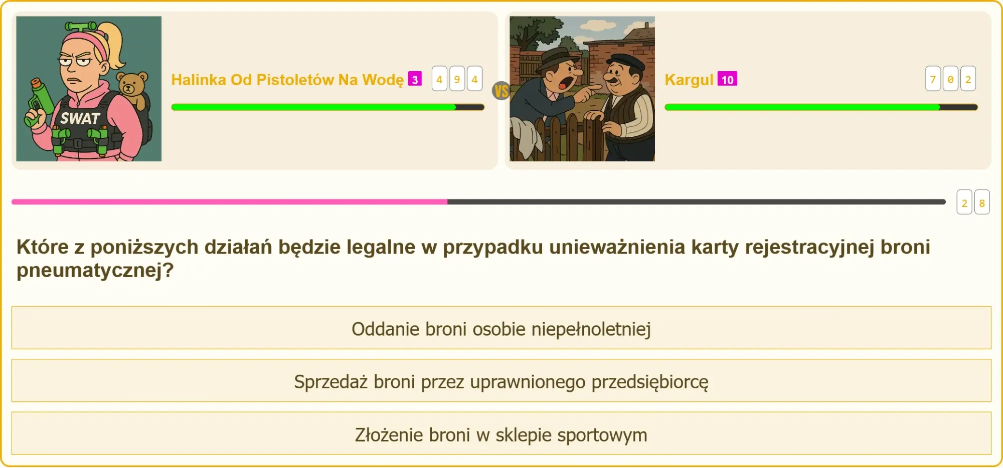 Halinka Od Pistoletów Na Wodę vs Kargul w teście na patent strzelecki