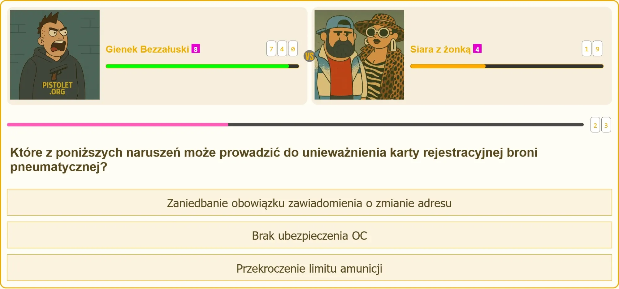 Broń pneumatyczna i karta rejestracyjna