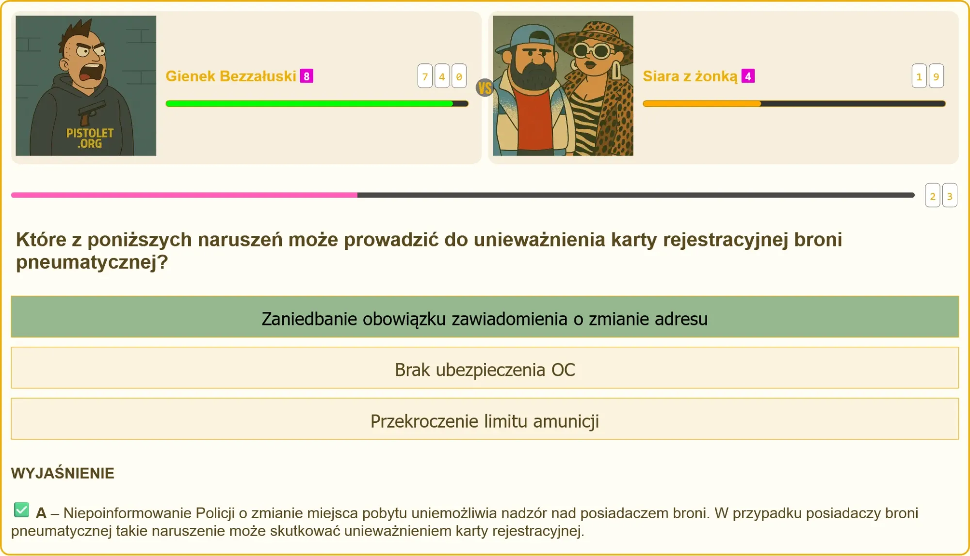Policja i dokumenty związane z bronią