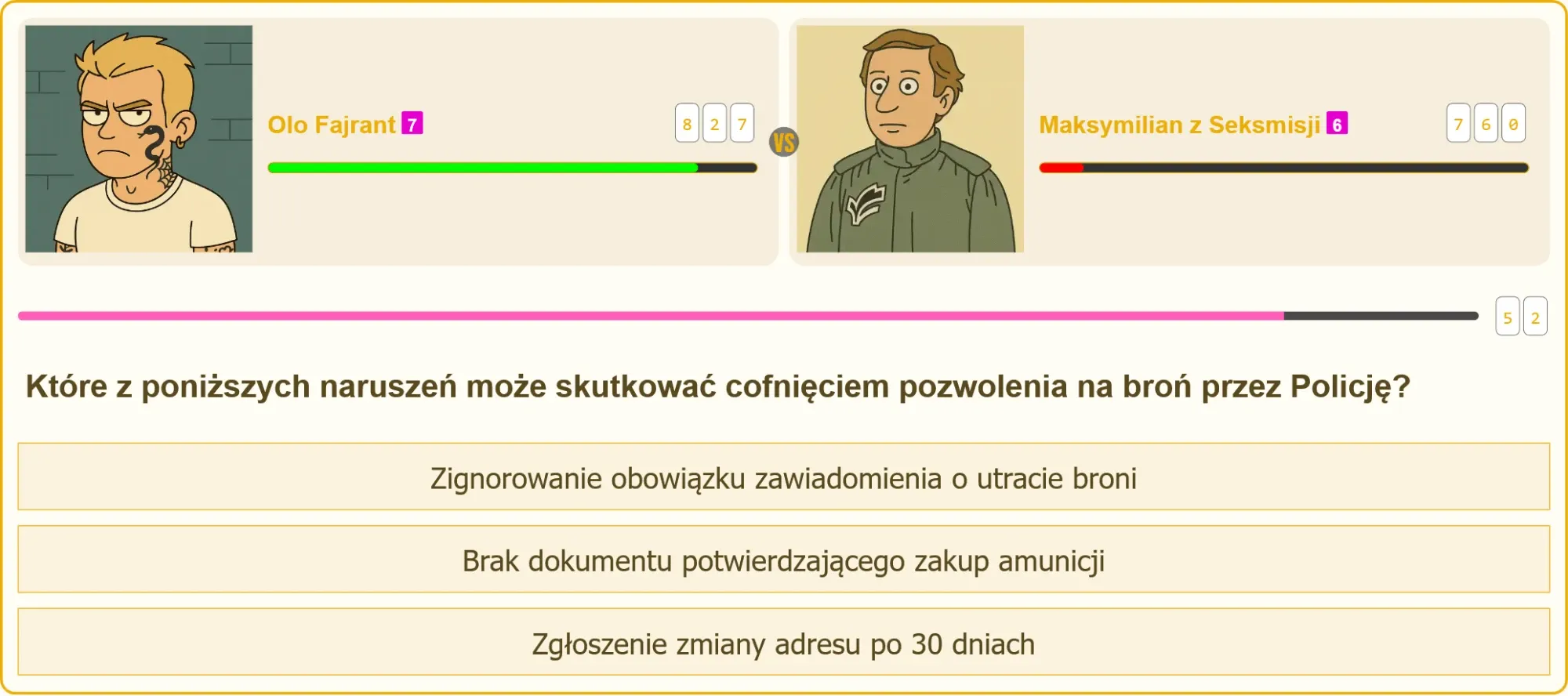 Pojedynek na patent strzelecki - Olo Fajrant vs Maksymilian z Seksmisji