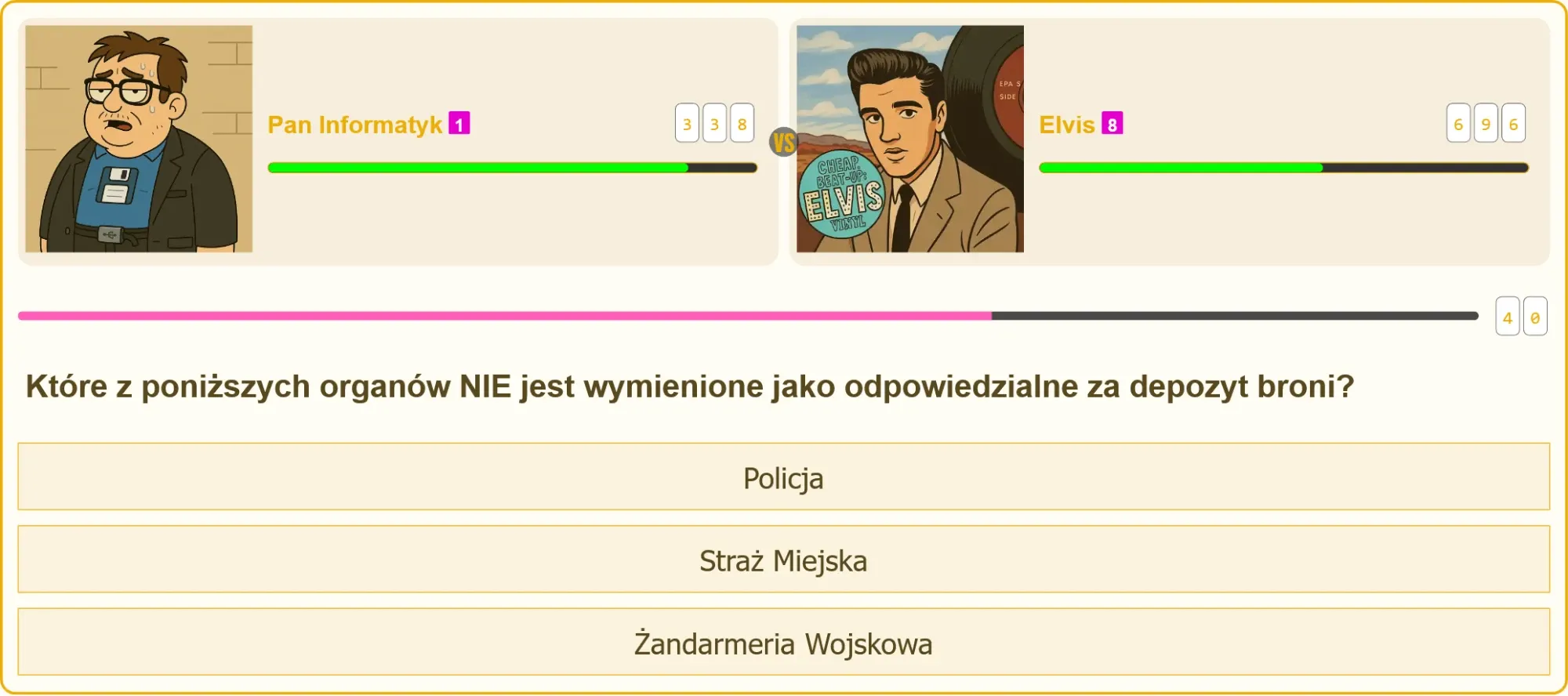 Pojedynek na test na patent strzelecki - Pan Informatyk vs Elvis