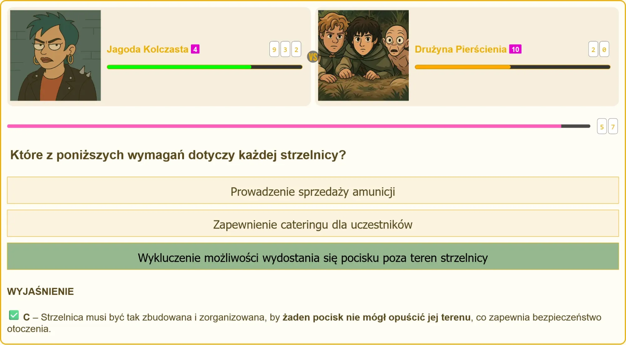 Pojedynek na testach między uczestnikami przygotowującymi się do egzaminu