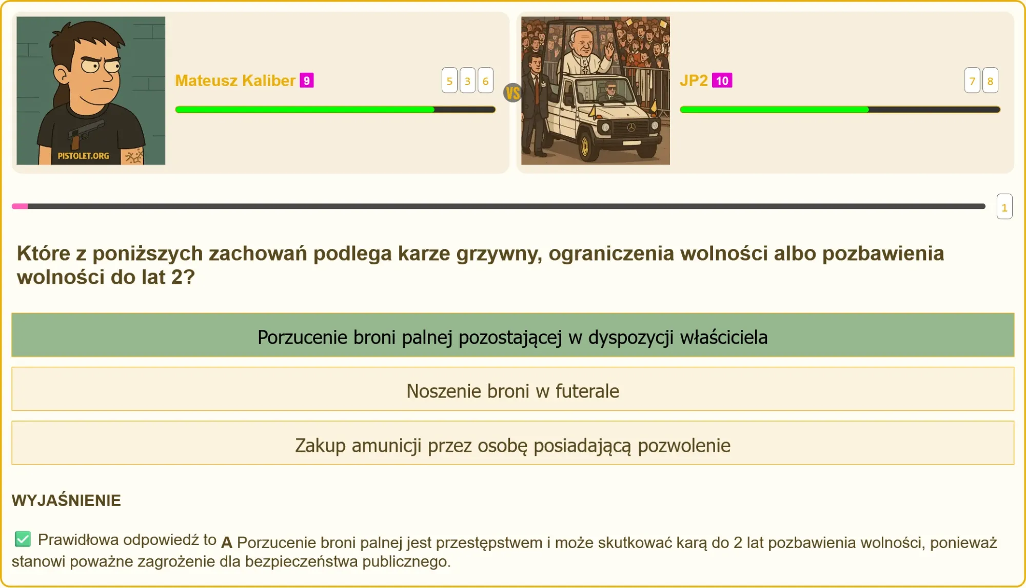 Egzamin na patent strzelecki - pytania testowe