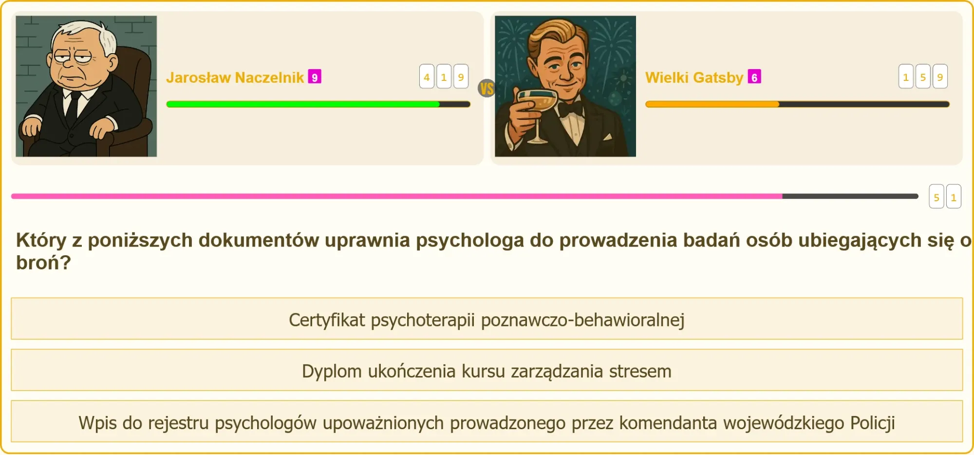 Psycholog przeprowadzający badanie na pozwolenie na broń