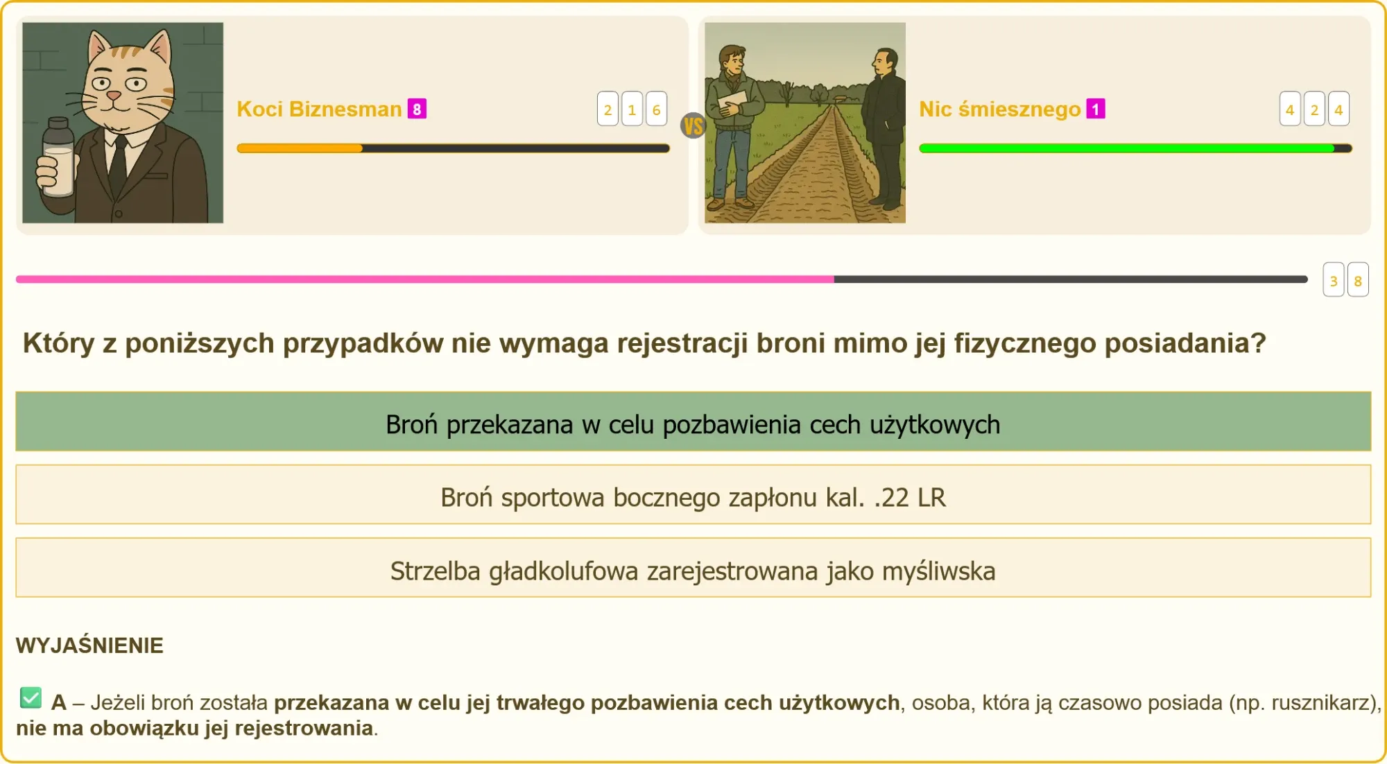Przykładowa broń sportowa kalibru .22 LR