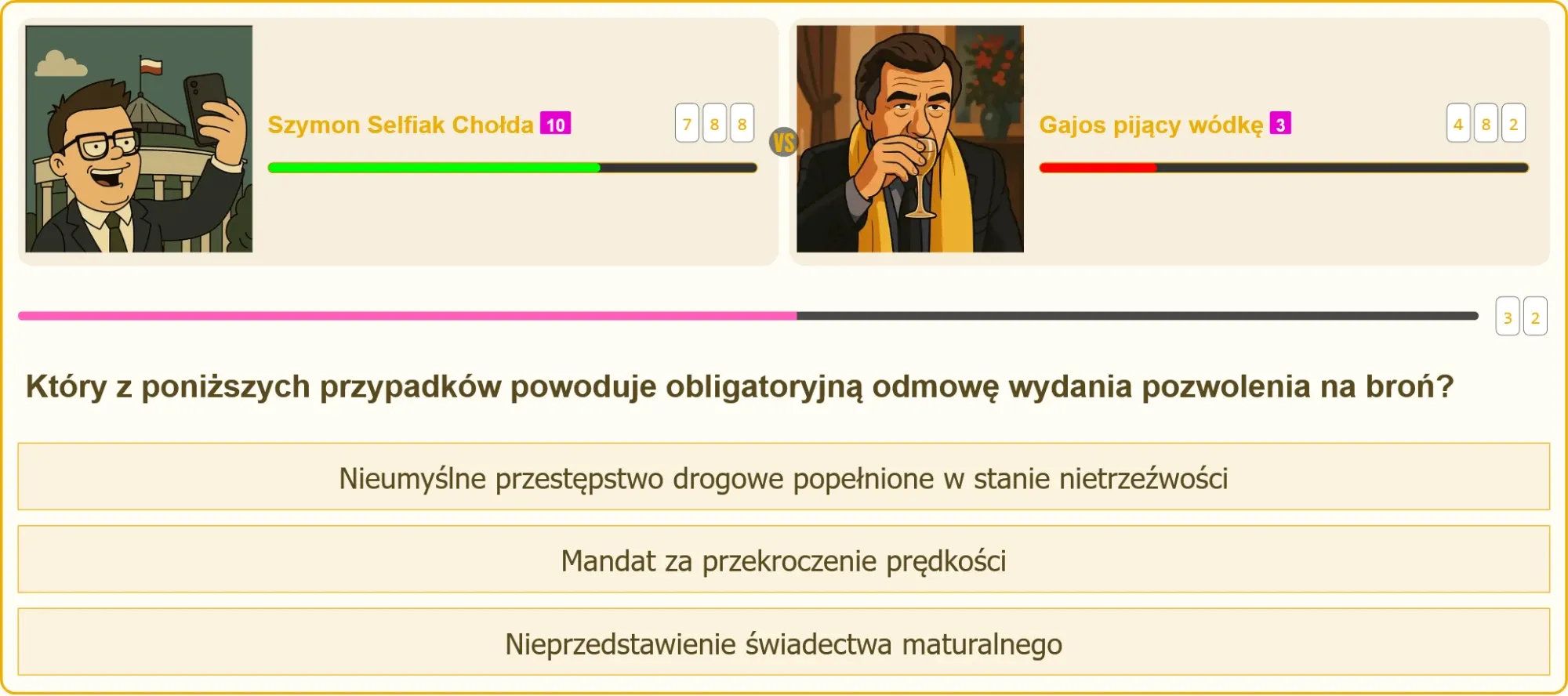 Mężczyzna zdający egzamin na patent strzelecki
