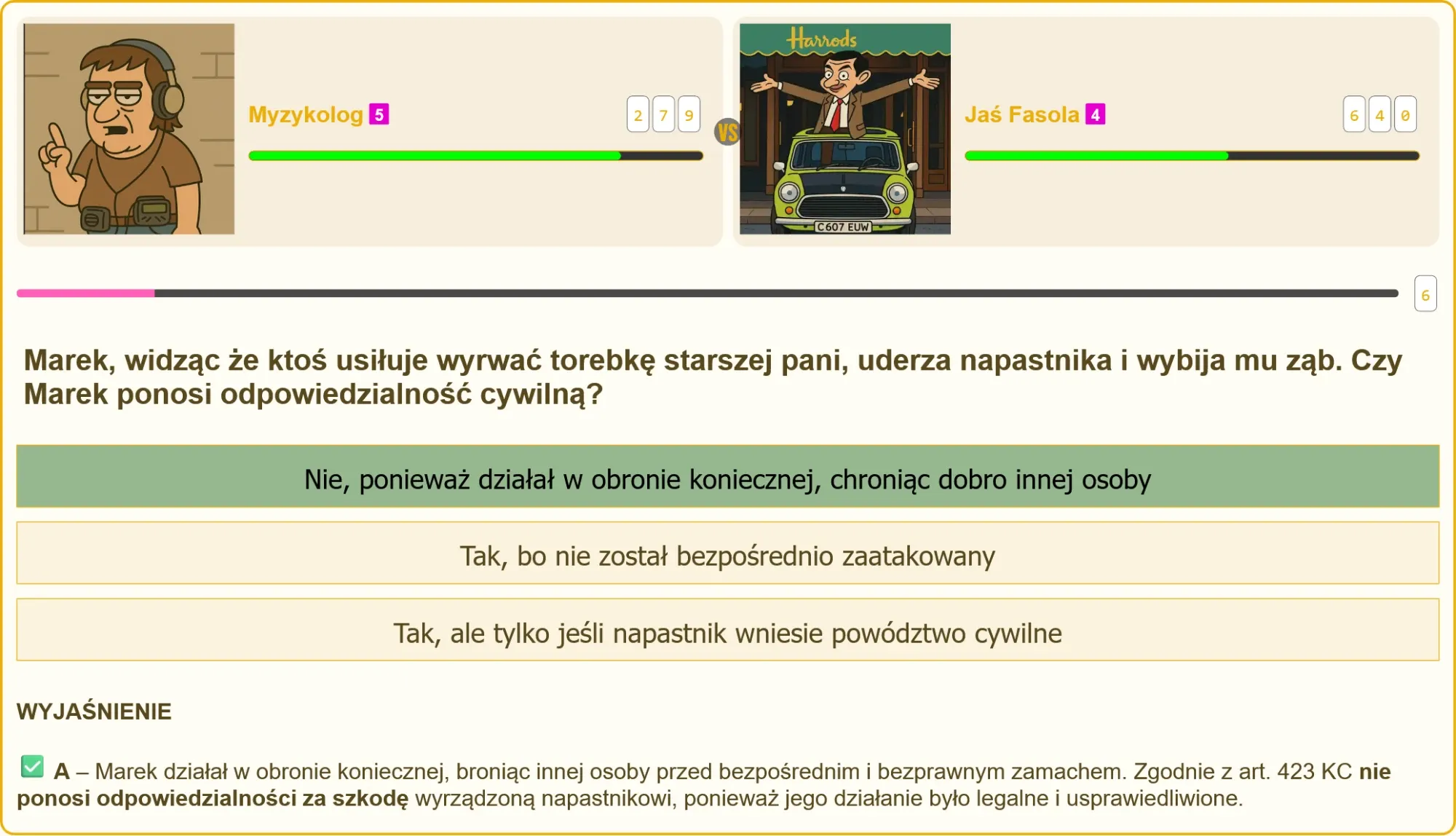 Schemat obrony koniecznej w sytuacji zagrożenia