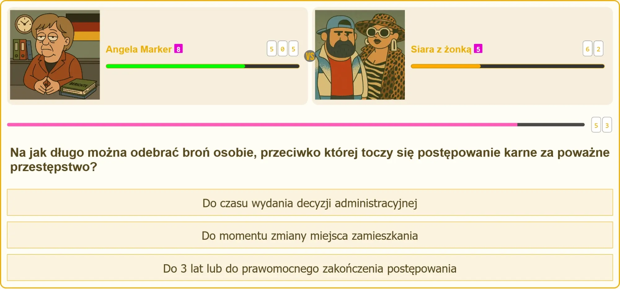 Policja odbiera broń podczas postępowania karnego