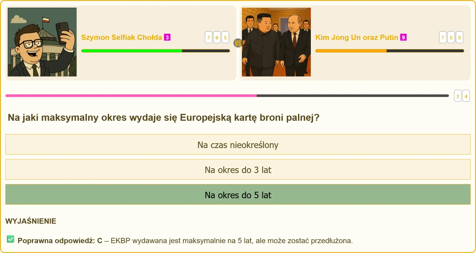Pojedynek wiedzy na temat broni palnej