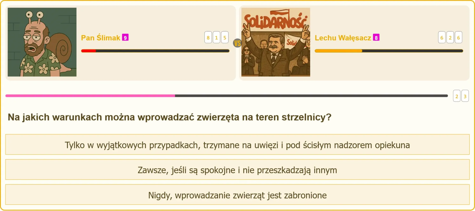Zwierzęta na strzelnicy pod nadzorem