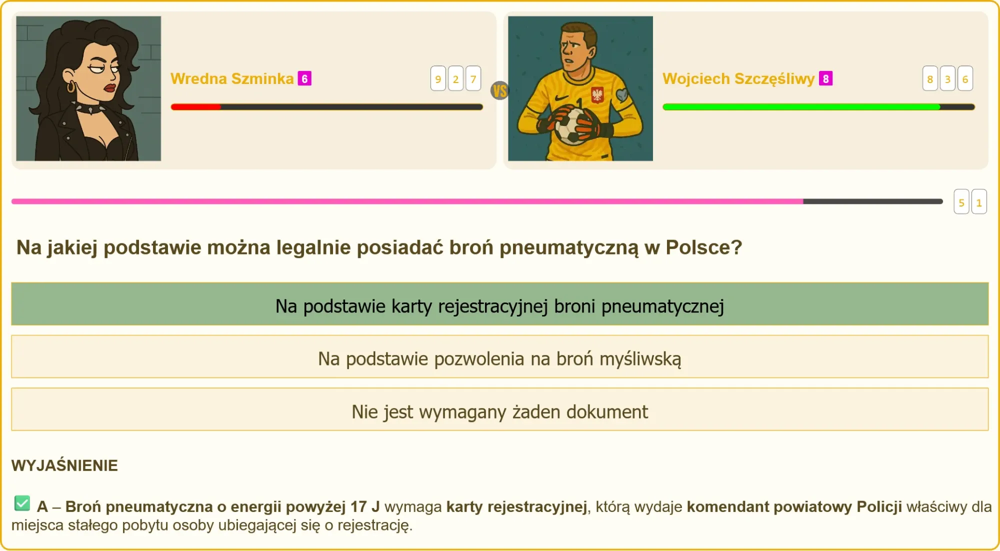 Broń pneumatyczna wymagająca rejestracji