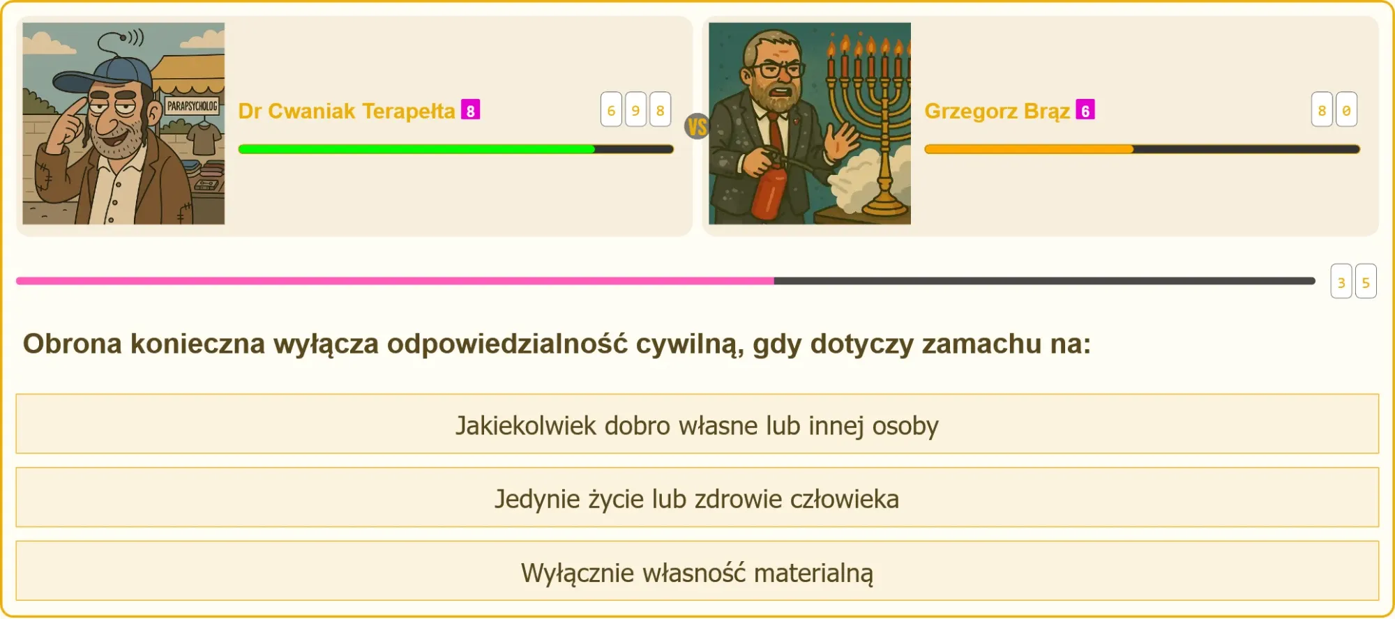 Pojedynek na egzaminie na patent strzelecki - obrona konieczna