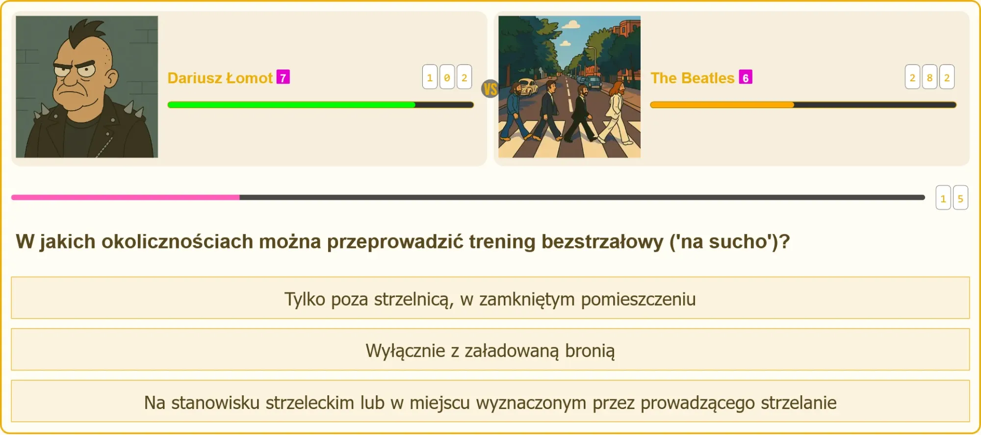 Trening bezstrzałowy na stanowisku strzeleckim