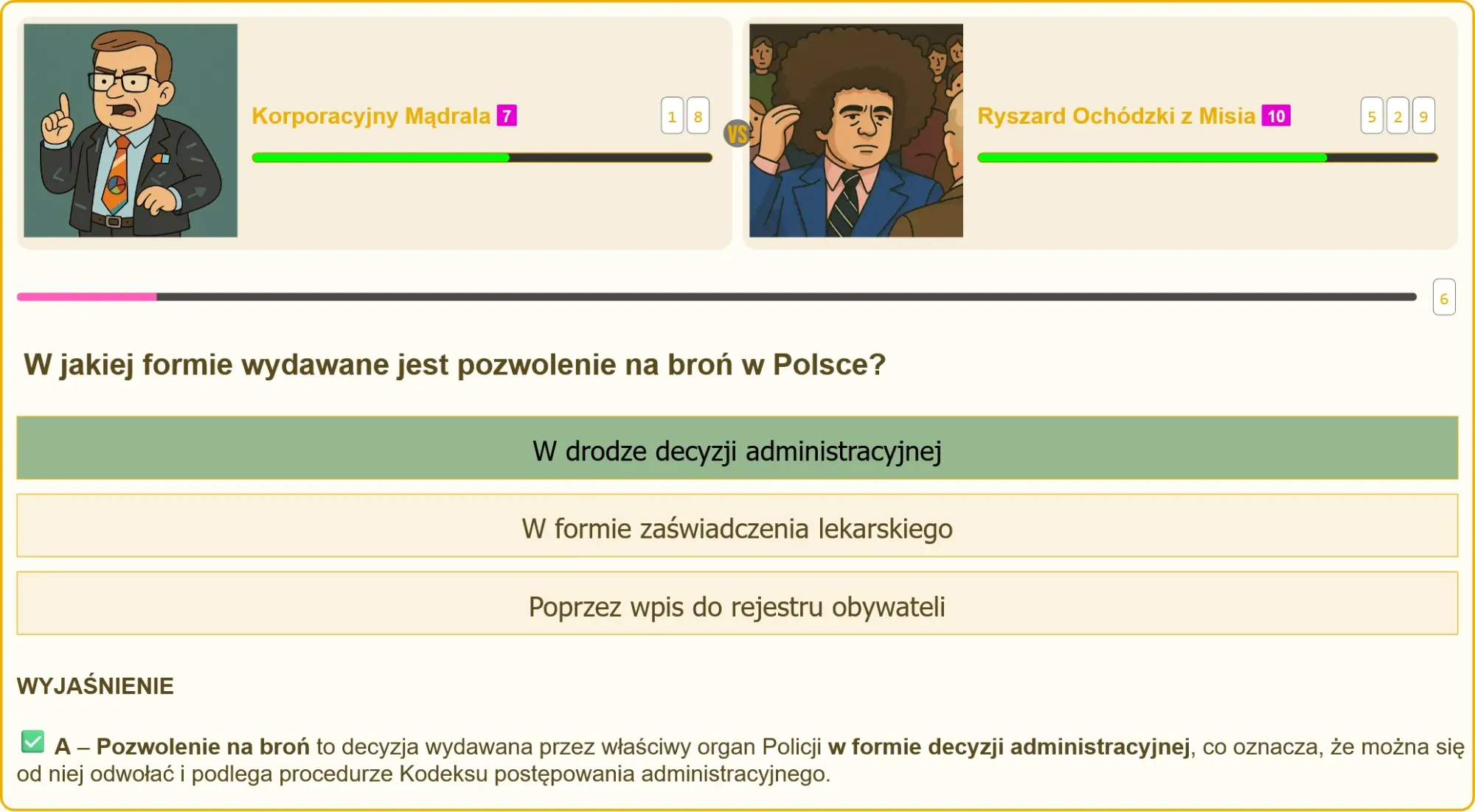 Pytanie testowe na patent strzelecki - pozwolenie na broń