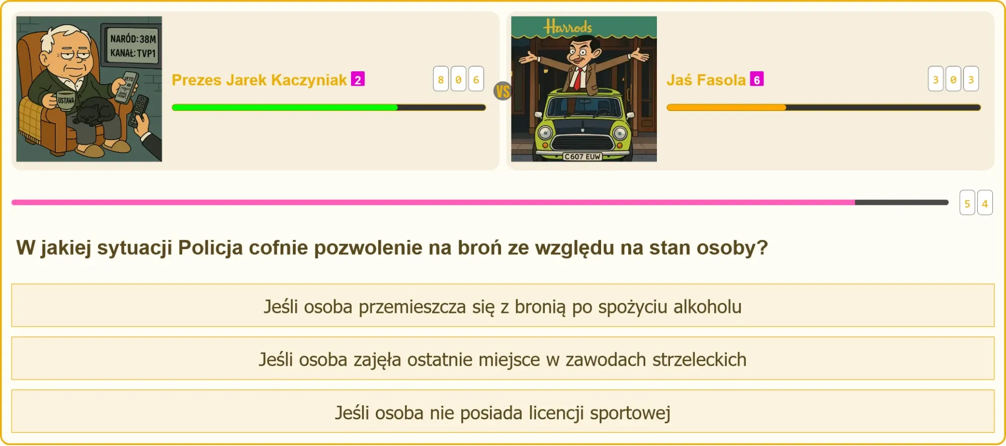 Policja sprawdzająca dokumenty przy zatrzymaniu osoby z bronią