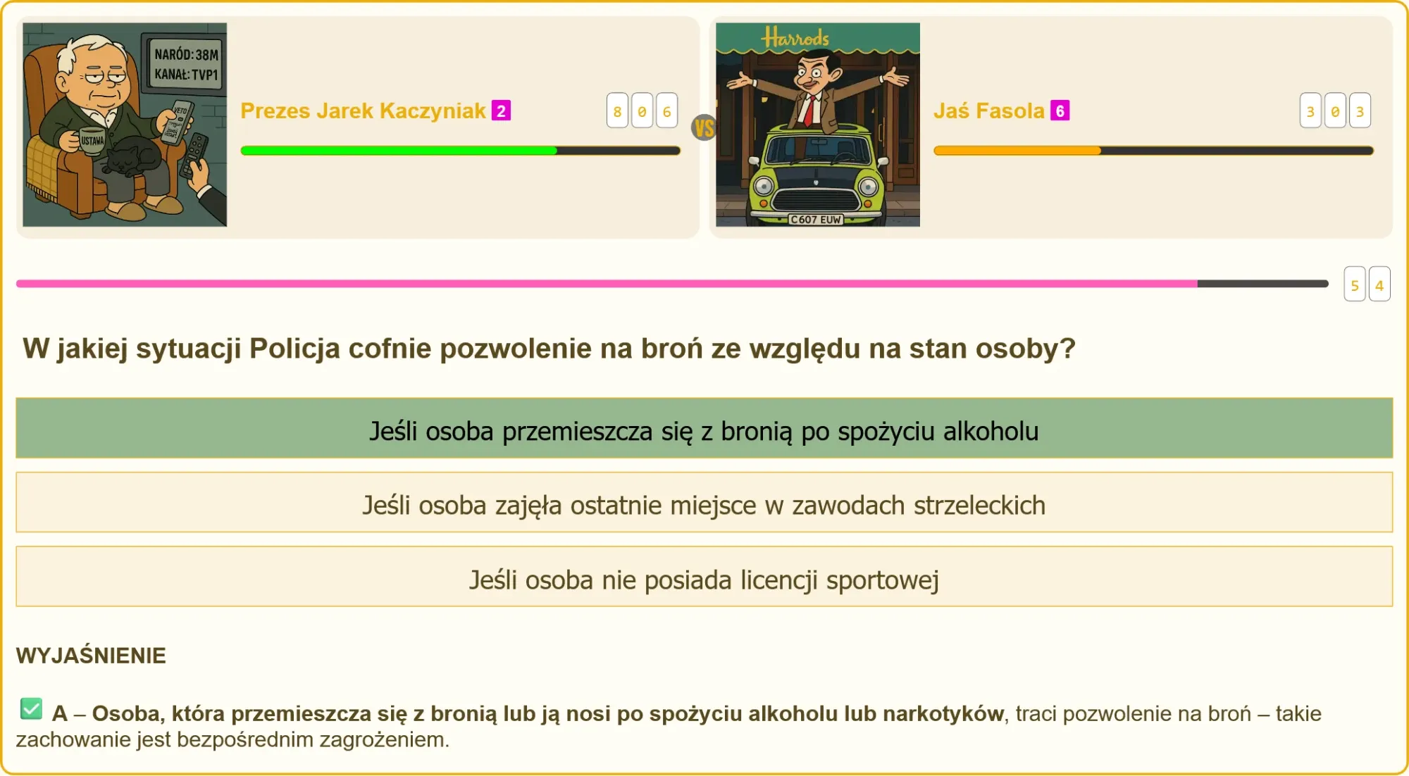 Egzamin na patent strzelecki - test wyboru